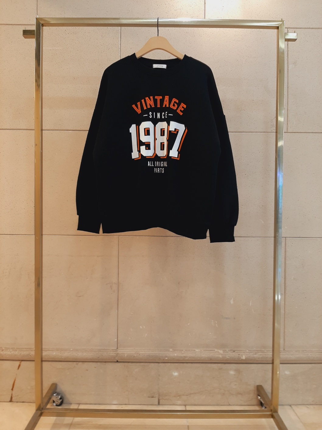 裏起毛ラウンドネックオーバーサイズ長袖プリントスウェット | 詳細画像3