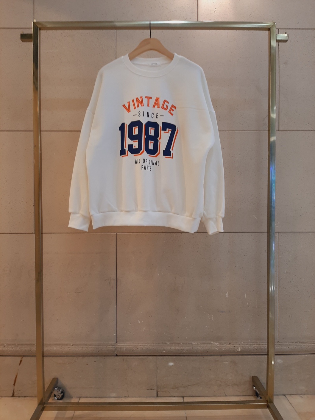 裏起毛ラウンドネックオーバーサイズ長袖プリントスウェット | 詳細画像5