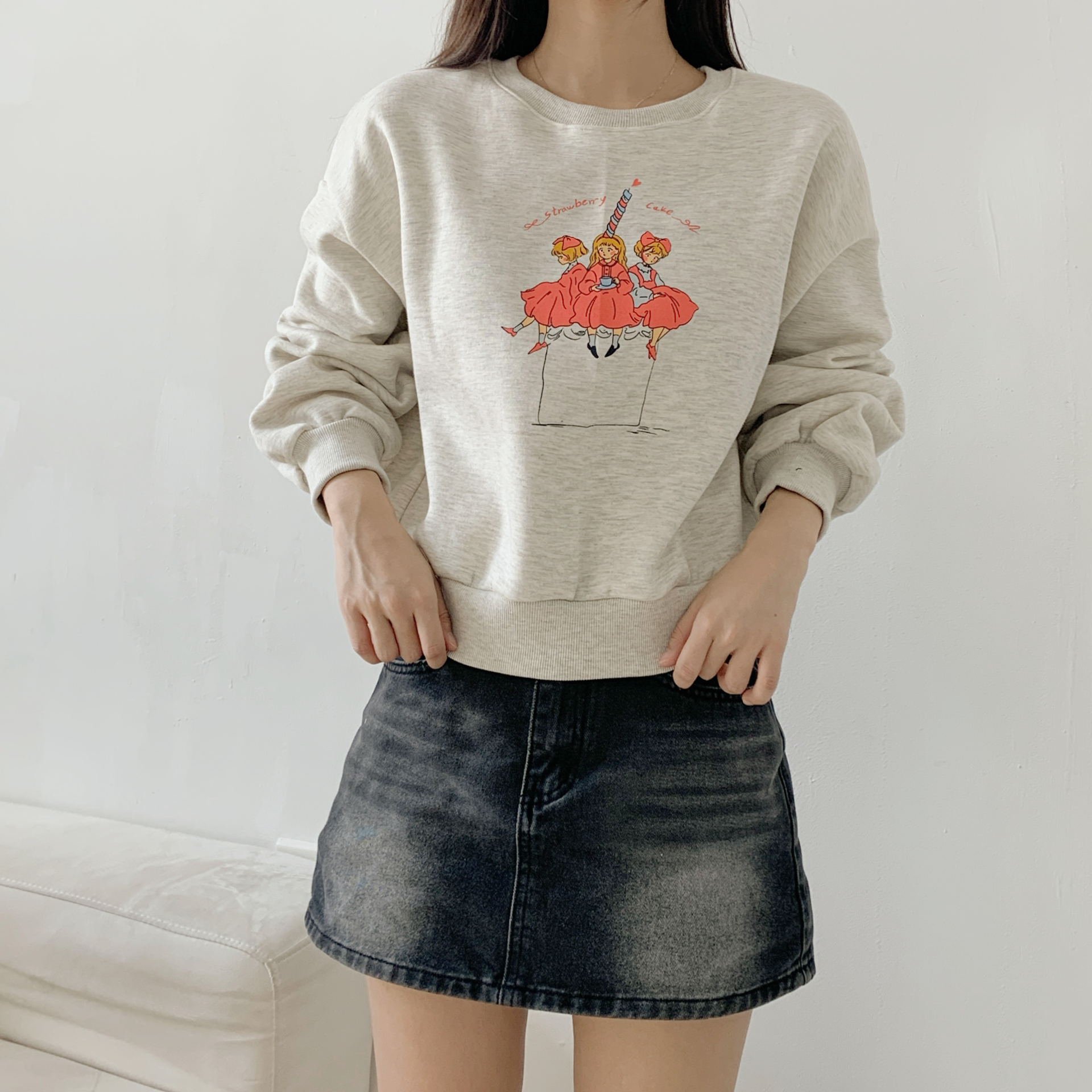 裏起毛ラウンドネックプリントスウェット | 詳細画像6