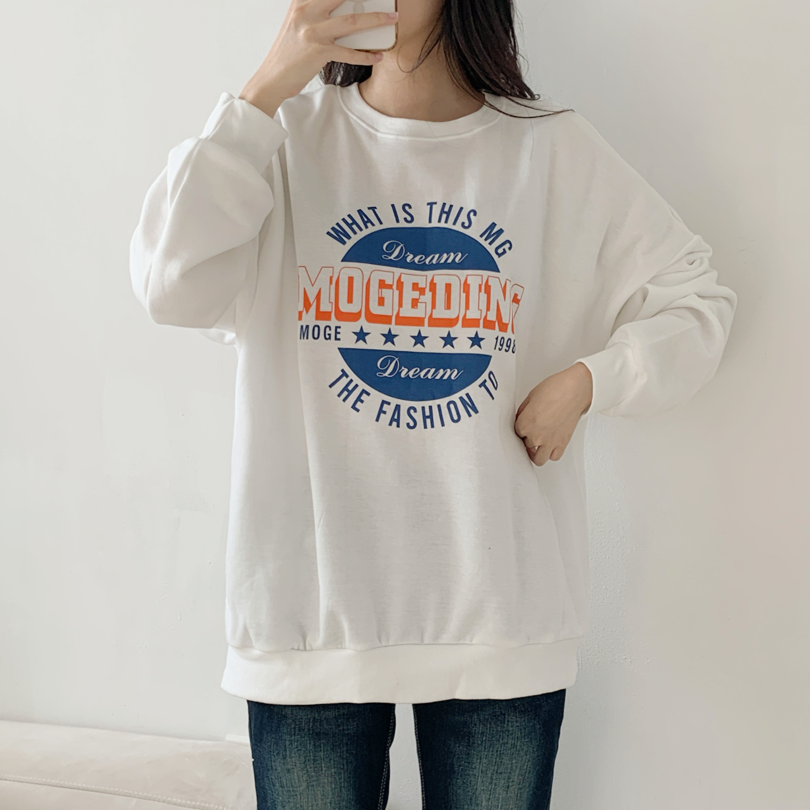 裏起毛ラウンドネックオーバーサイズプリントスウェット | 詳細画像10