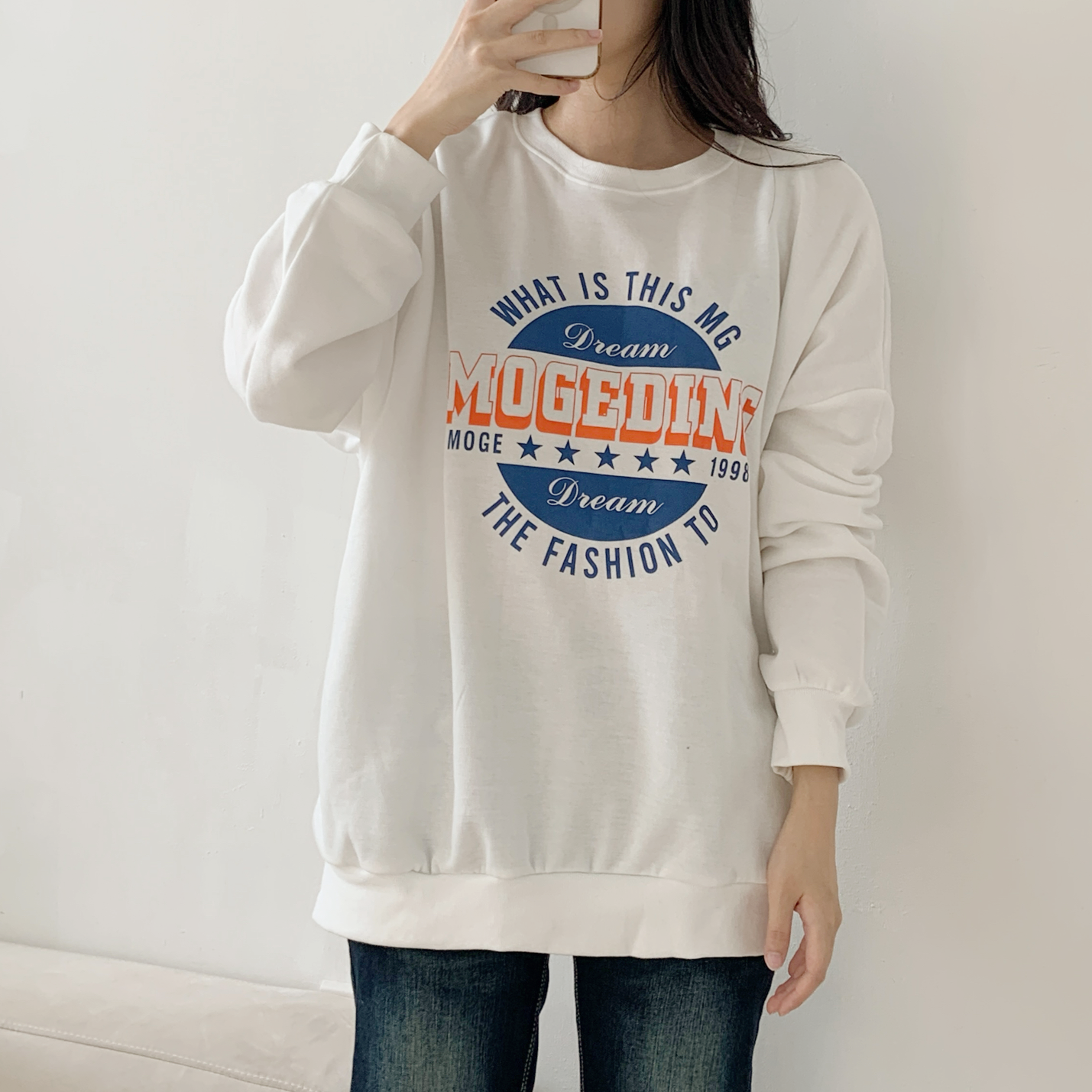 裏起毛ラウンドネックオーバーサイズプリントスウェット | 詳細画像11