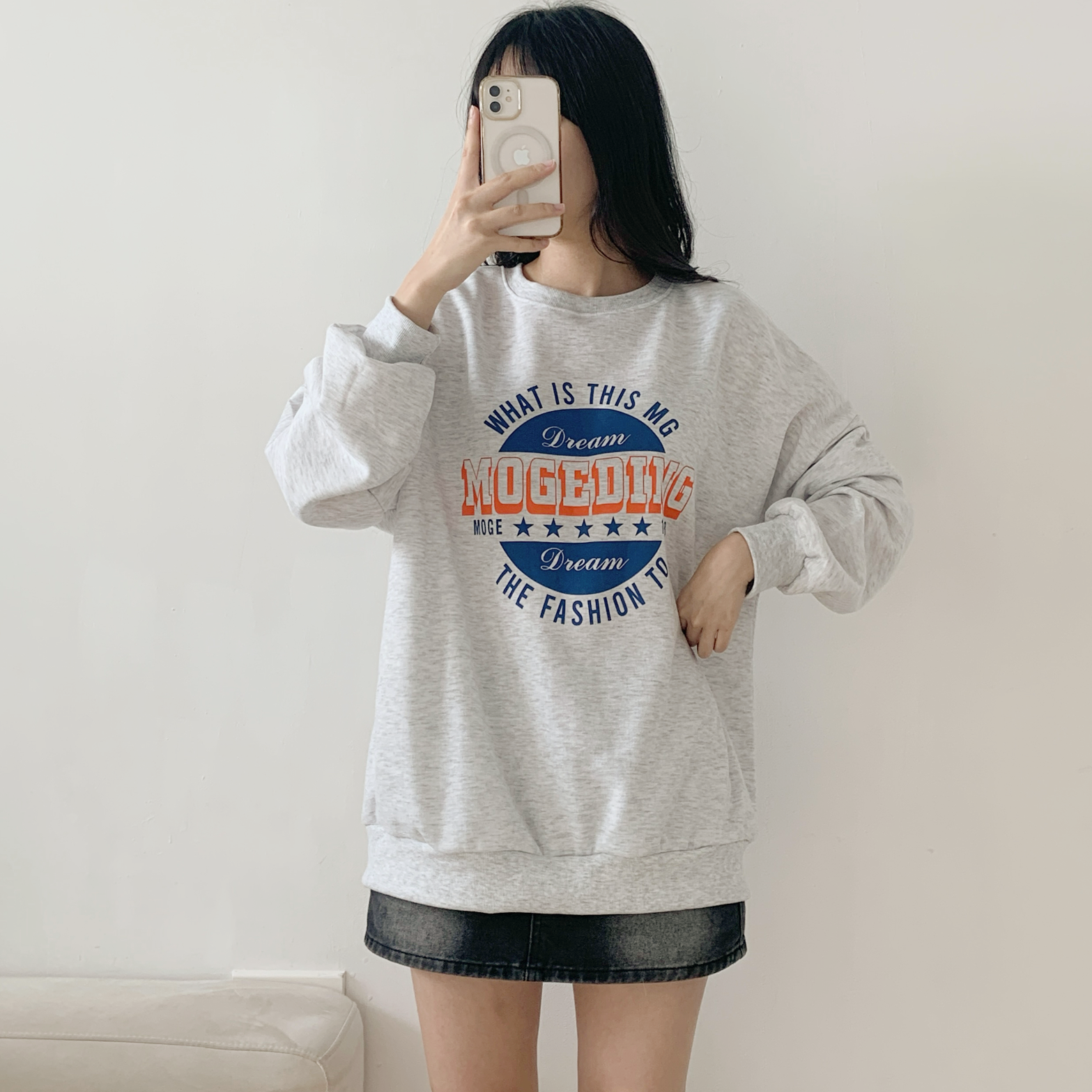 裏起毛ラウンドネックオーバーサイズプリントスウェット | 詳細画像12