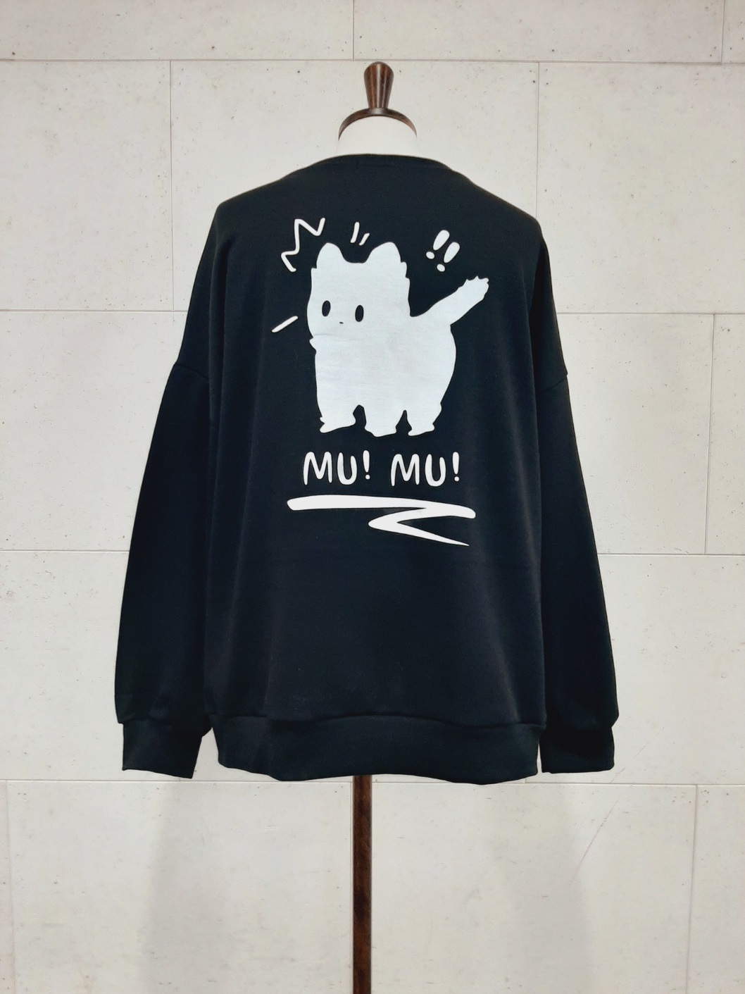 裏起毛ラウンドネックオーバーサイズ両面プリントスウェット | 詳細画像2