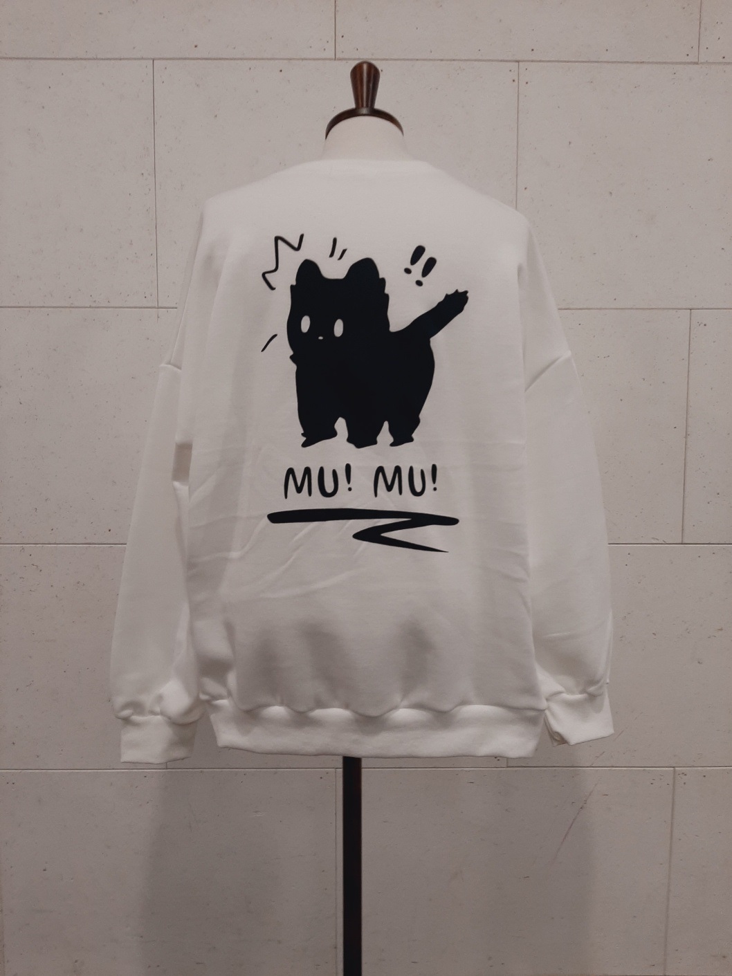 裏起毛ラウンドネックオーバーサイズ両面プリントスウェット | 詳細画像3