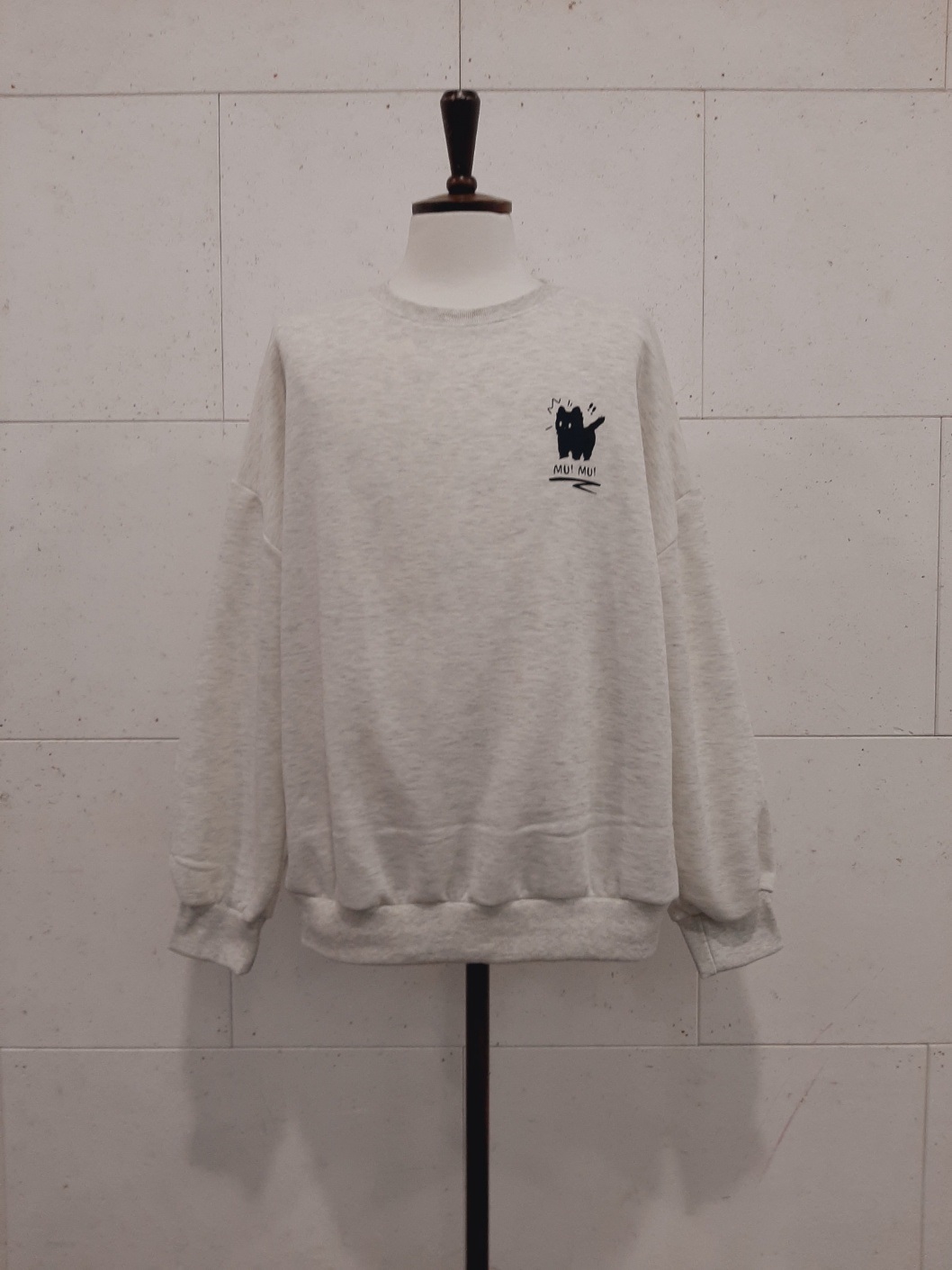 裏起毛ラウンドネックオーバーサイズ両面プリントスウェット | 詳細画像4