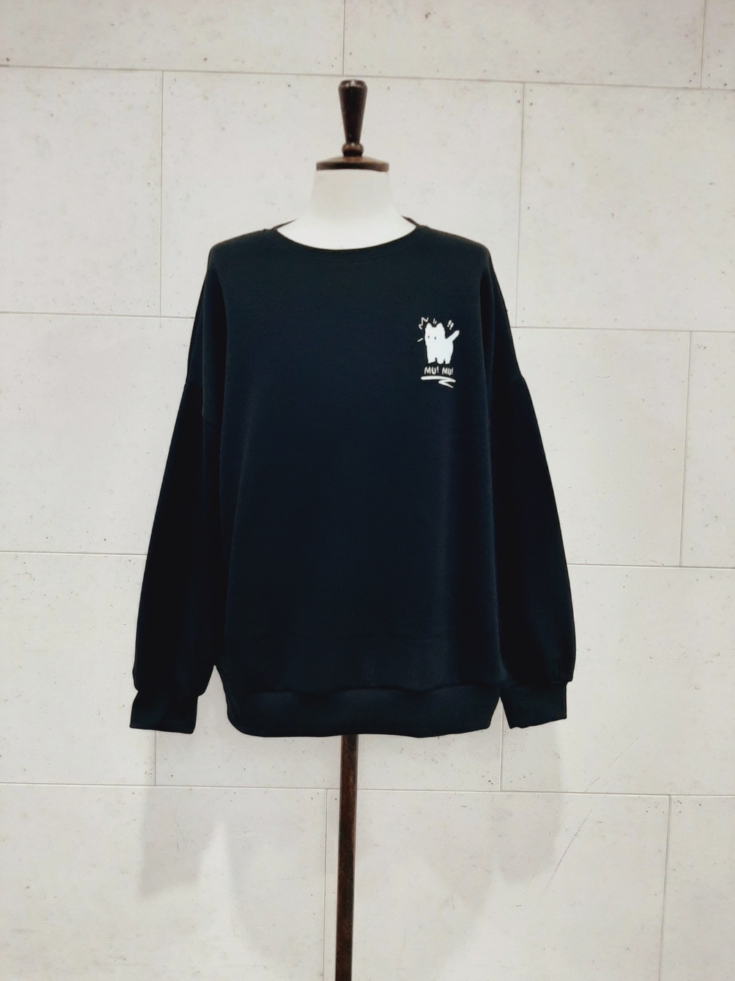 裏起毛ラウンドネックオーバーサイズ両面プリントスウェット | 詳細画像5