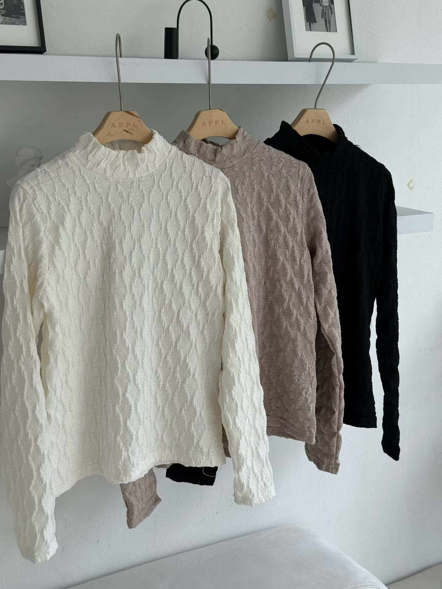 ストレッチハーフネックケーブルTシャツ | 詳細画像8