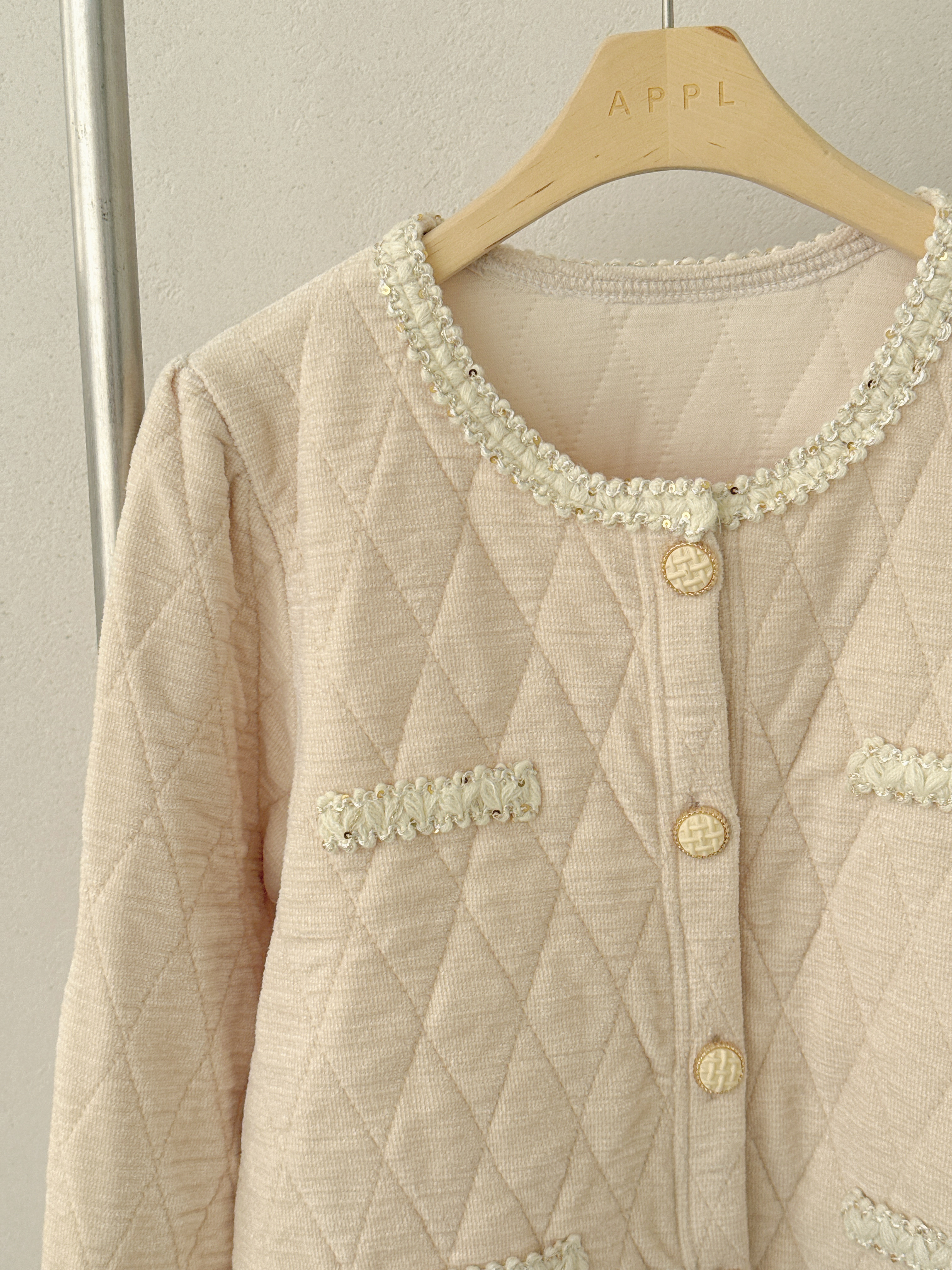 スパンコールラウンドネックカーディガン | 詳細画像12