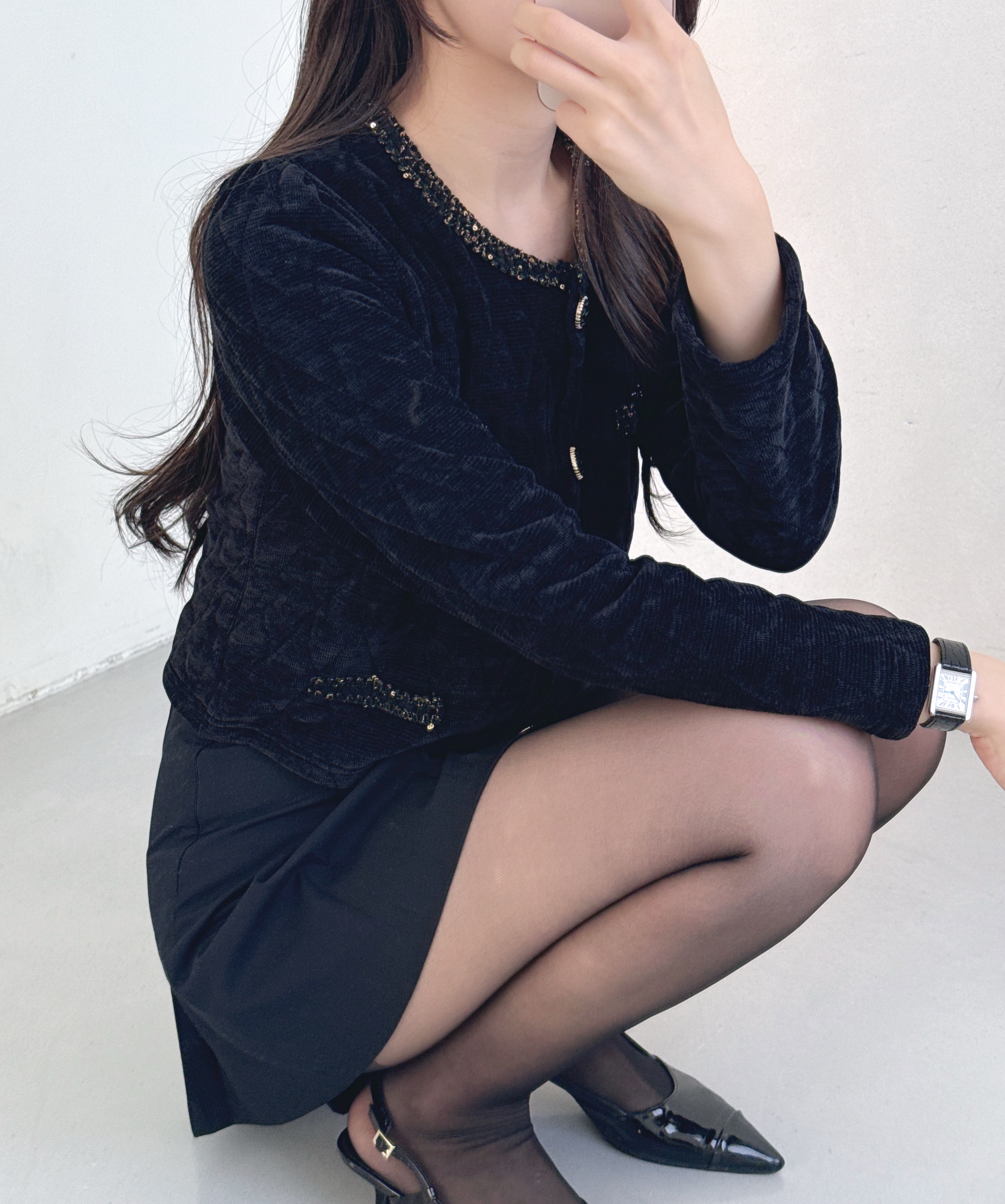 スパンコールラウンドネックカーディガン | 詳細画像7