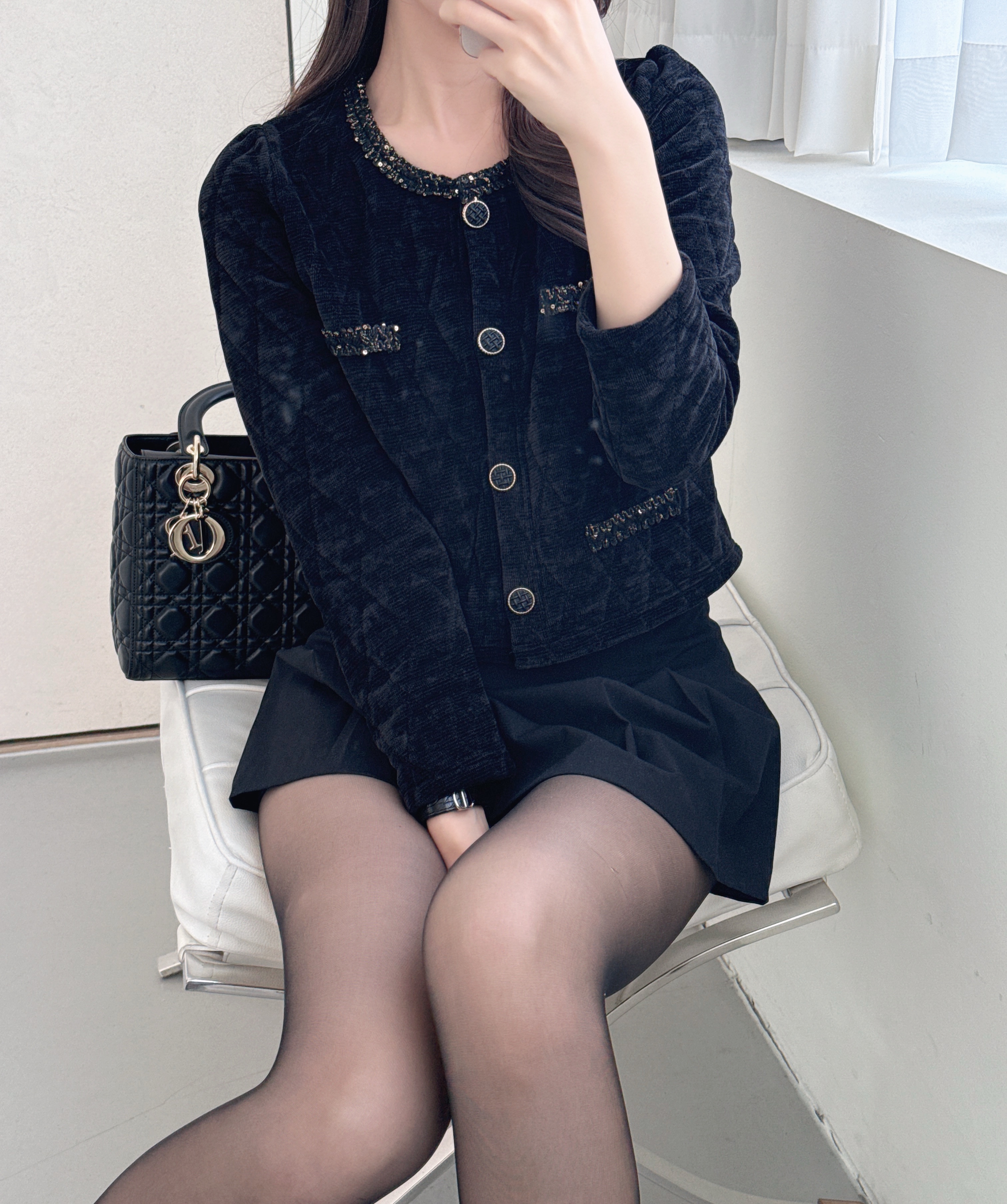 スパンコールラウンドネックカーディガン | 詳細画像8