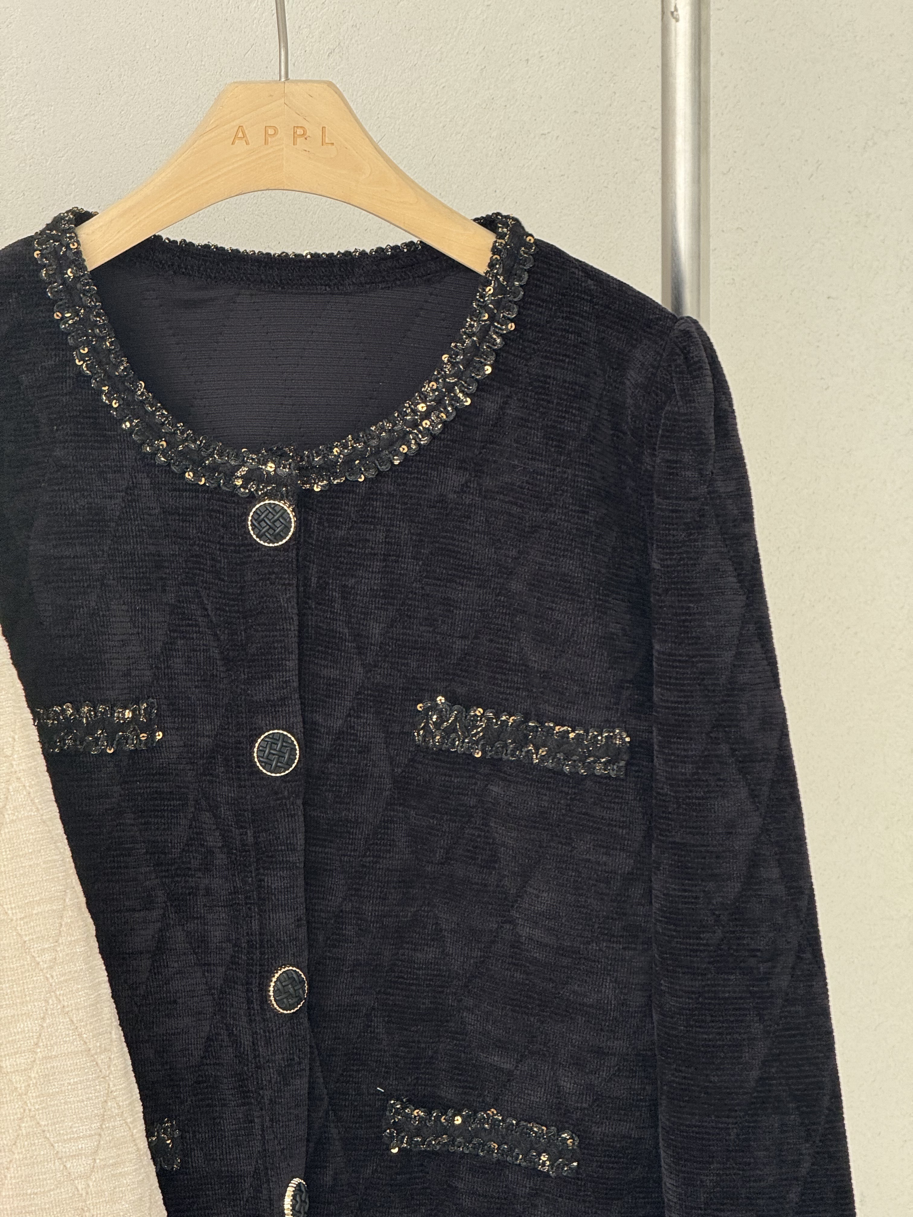 スパンコールラウンドネックカーディガン | 詳細画像13