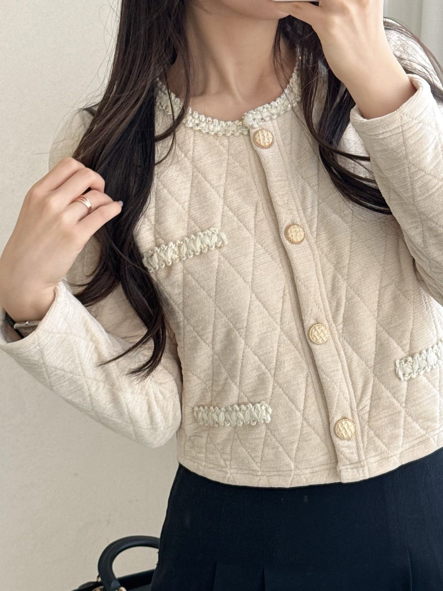 スパンコールラウンドネックカーディガン | 詳細画像2