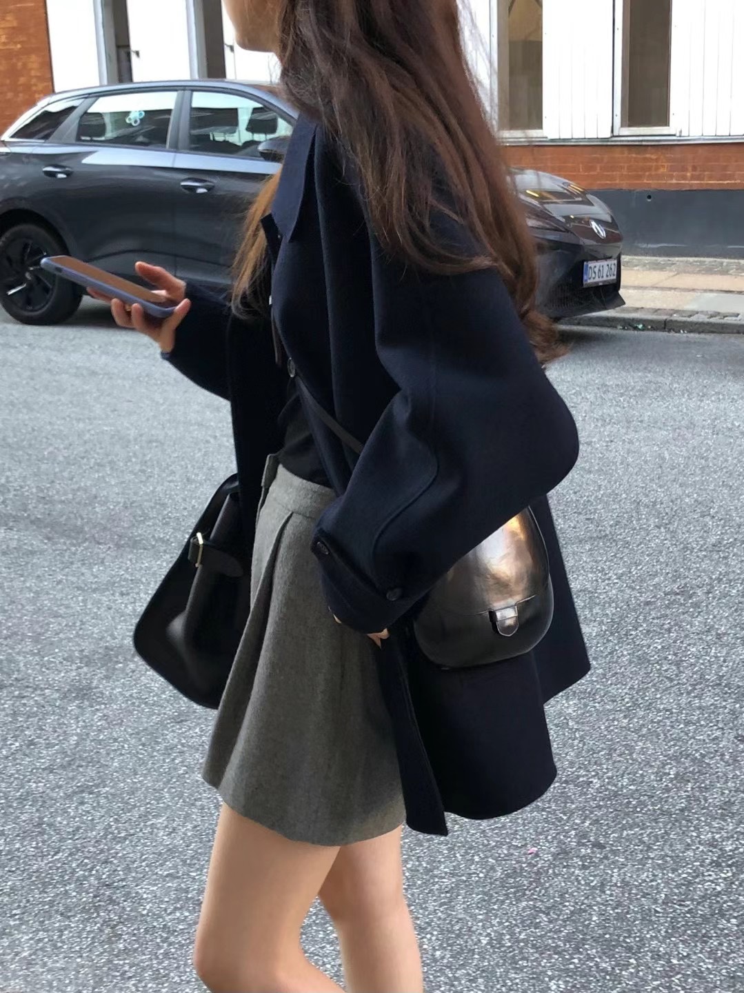 ウール混ルーズストレートハーフコート | 詳細画像2