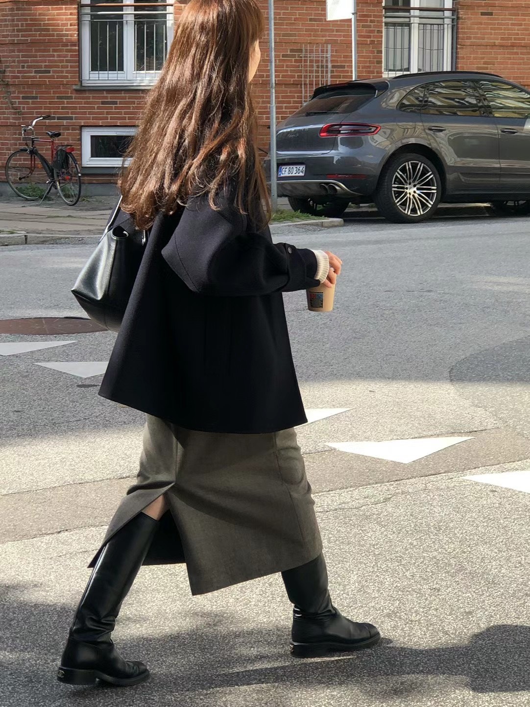 ウール混ルーズストレートハーフコート | 詳細画像6