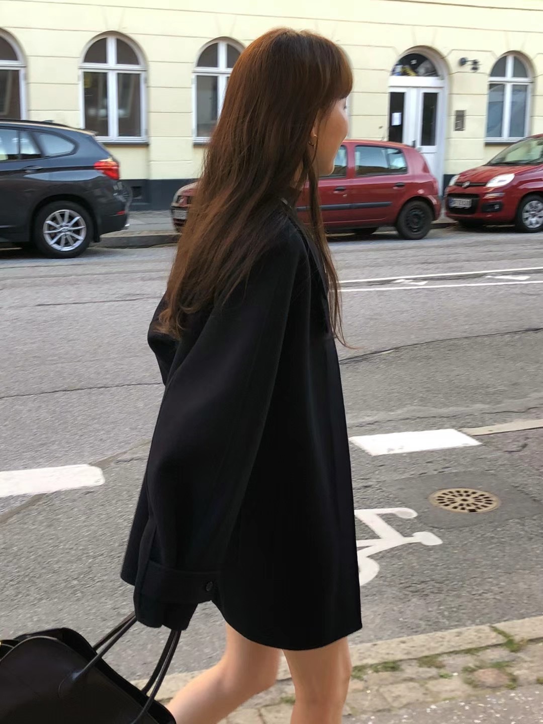 ウール混ルーズストレートハーフコート | 詳細画像7