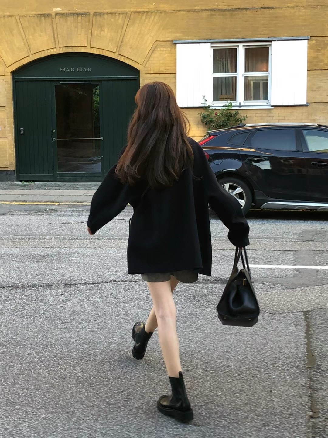 ウール混ルーズストレートハーフコート | 詳細画像8