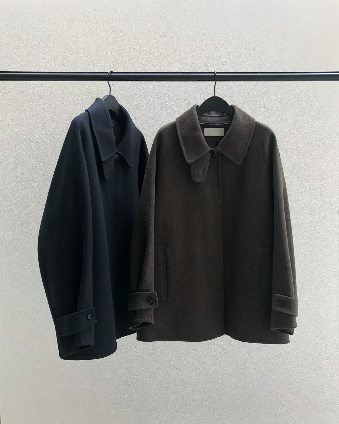 ウール混ルーズストレートハーフコート | 詳細画像15