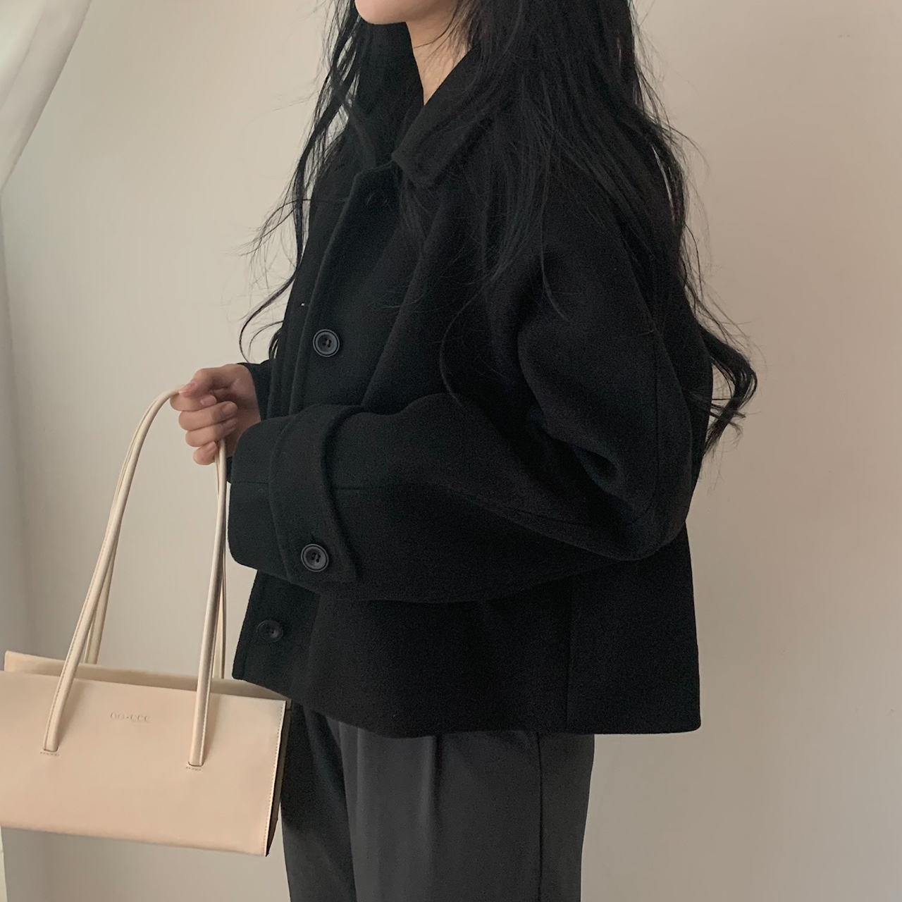 ウール混クロップドコート | 詳細画像6