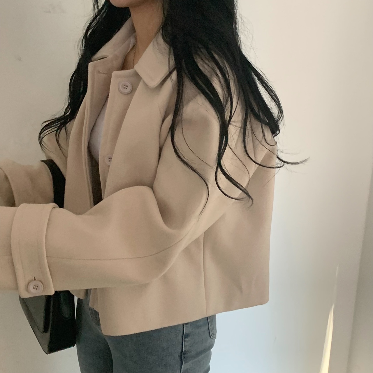 ウール混クロップドコート | 詳細画像11