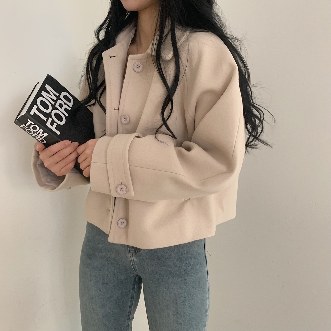 ウール混クロップドコート | 詳細画像14