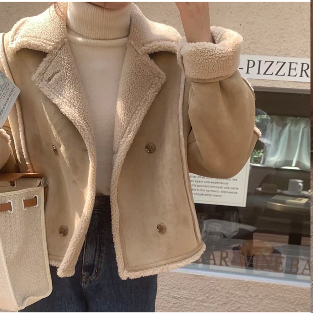 ムートンフェイクウールクロップドコート | 詳細画像2