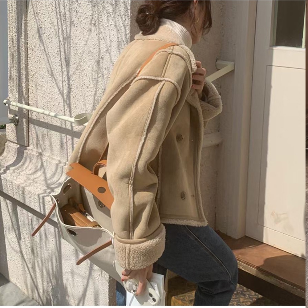 ムートンフェイクウールクロップドコート | 詳細画像5