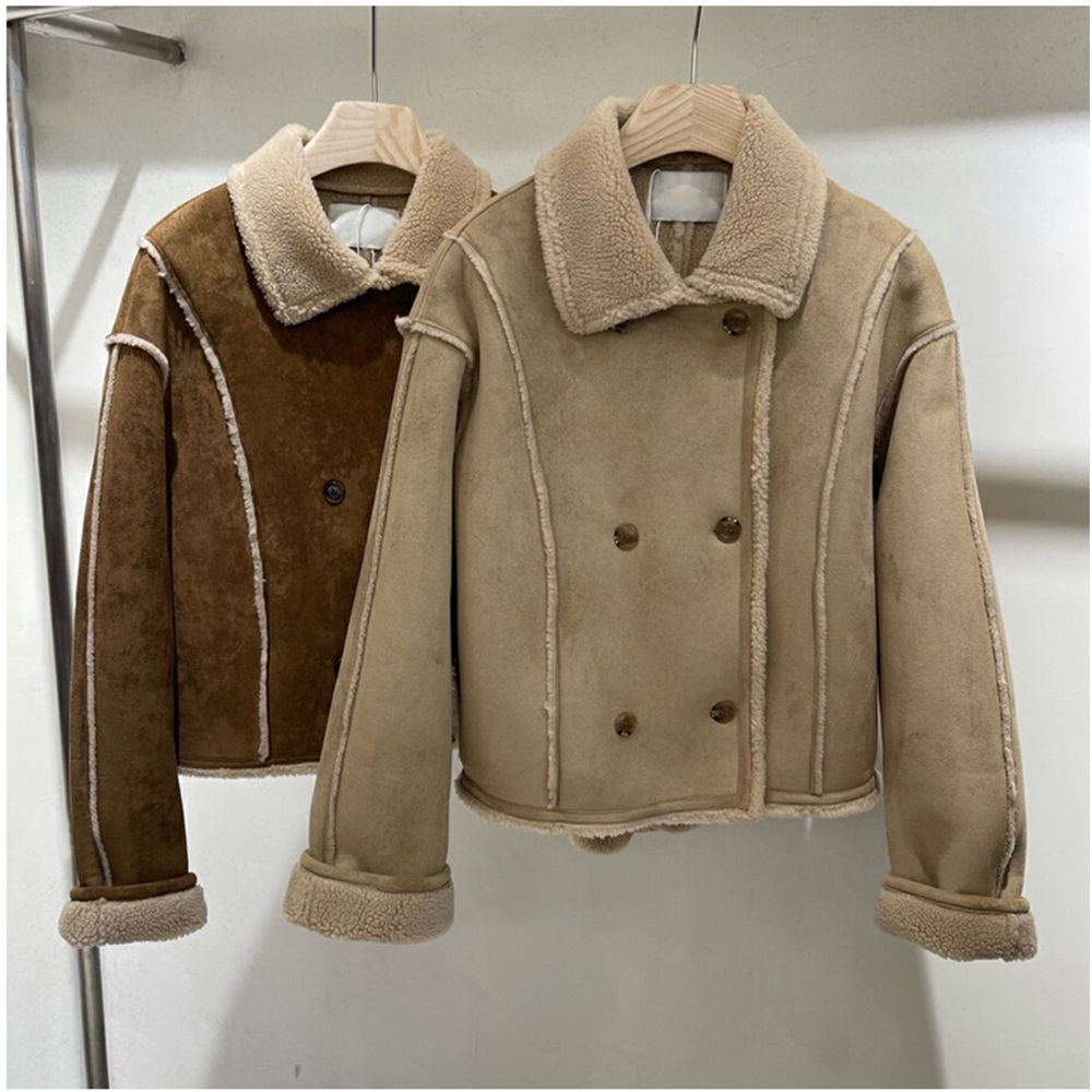 ムートンフェイクウールクロップドコート | 詳細画像12