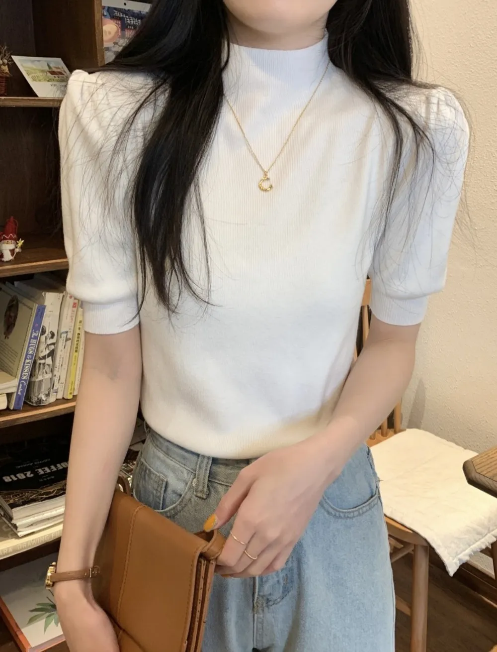 半袖ハーフネックニット | 詳細画像1