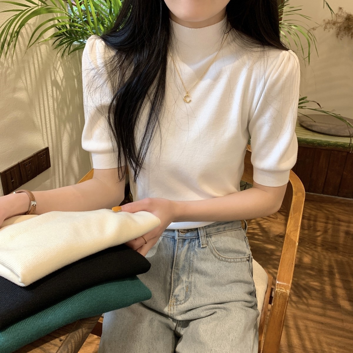 半袖ハーフネックニット | 詳細画像2