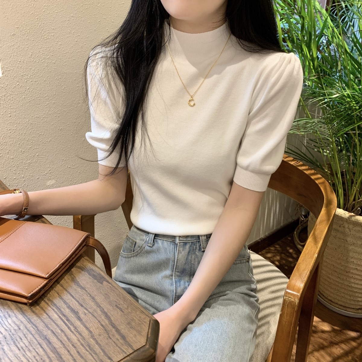 半袖ハーフネックニット | 詳細画像5