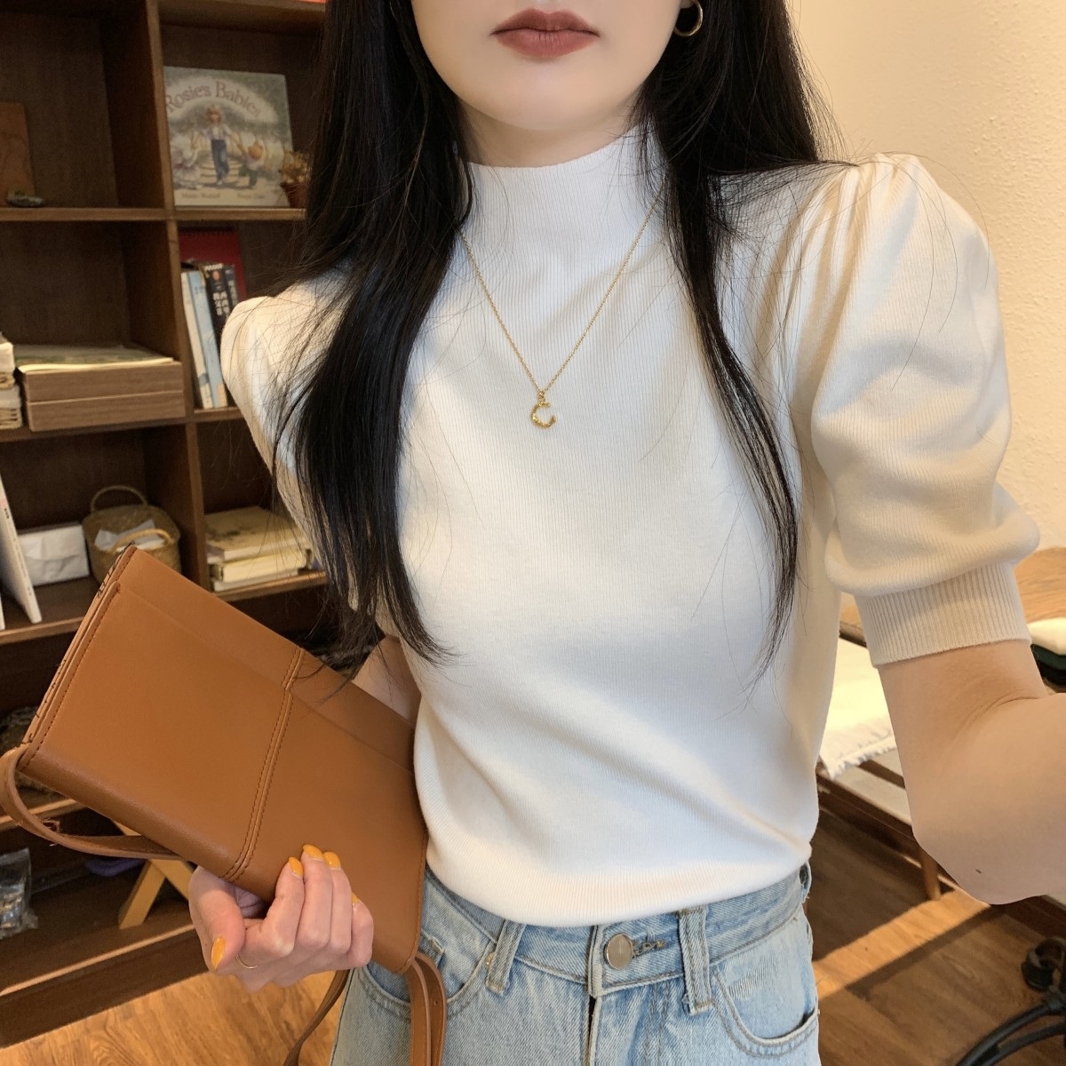 半袖ハーフネックニット | 詳細画像6