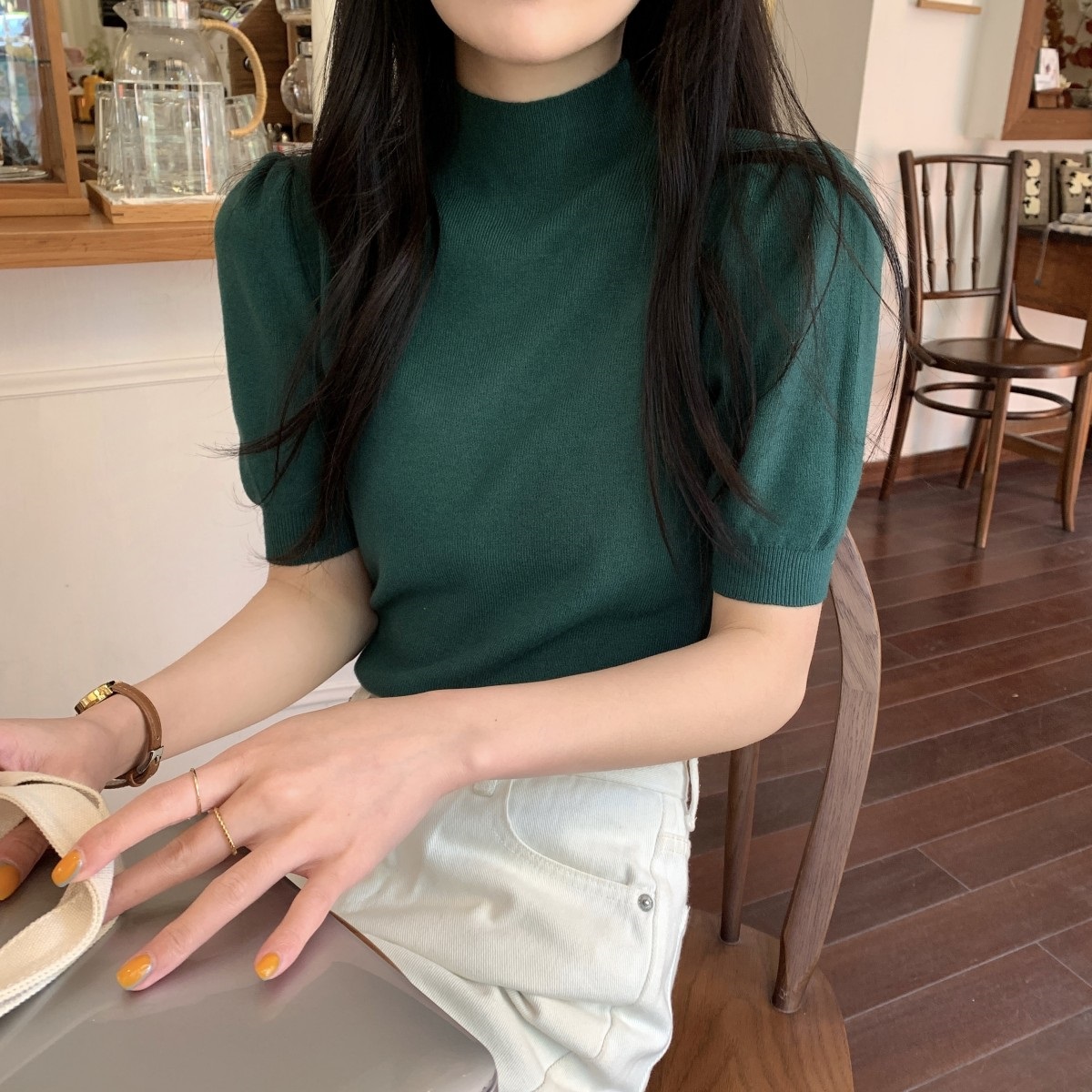 半袖ハーフネックニット | 詳細画像7