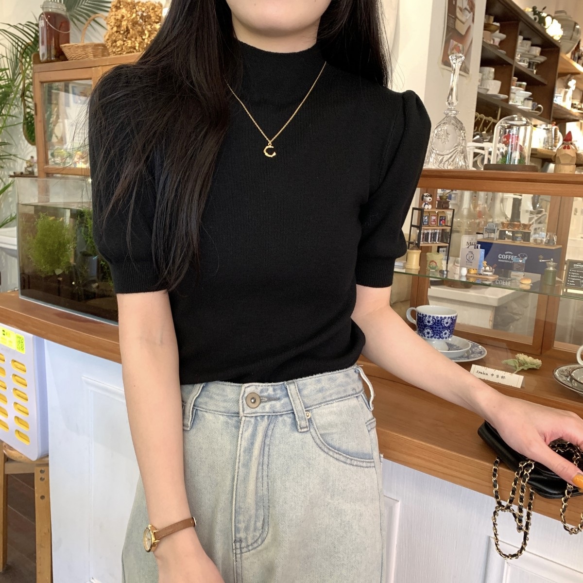 半袖ハーフネックニット | 詳細画像10