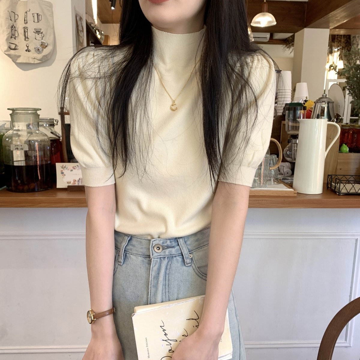 半袖ハーフネックニット | 詳細画像13