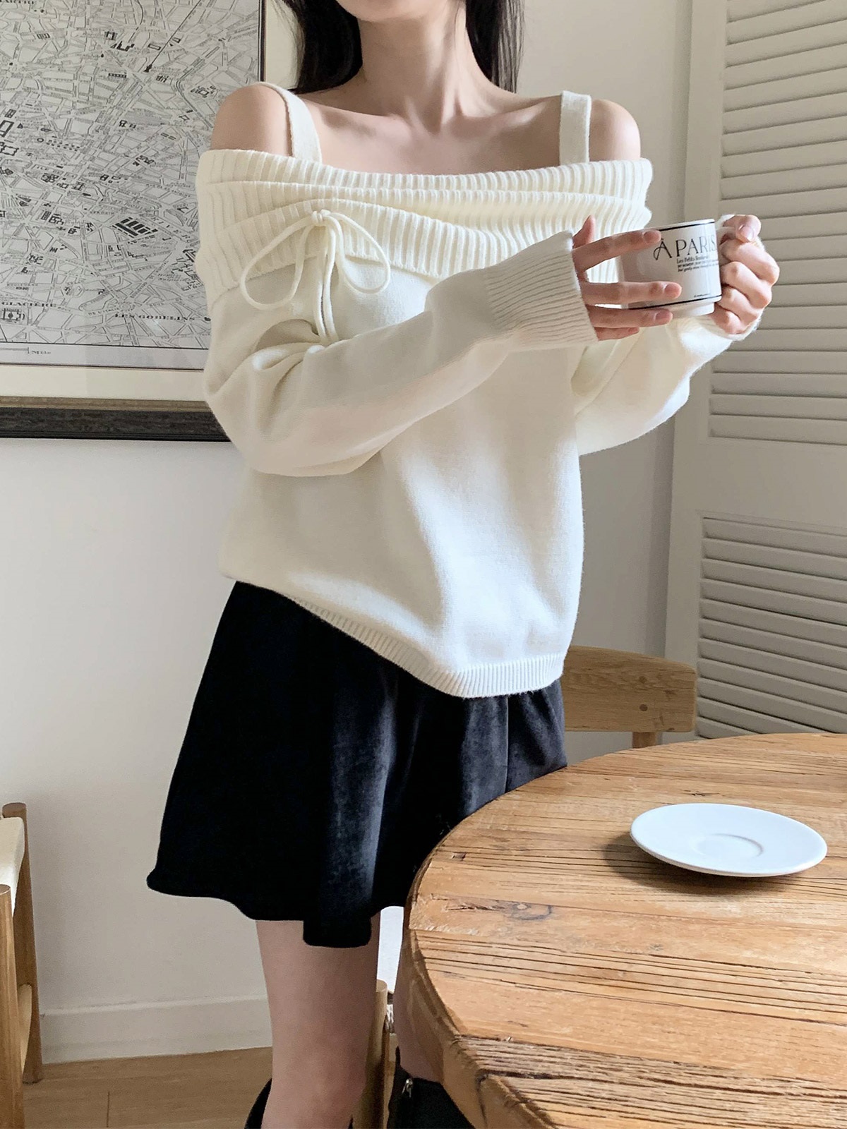 オフショルダールーズ長袖ニット | 詳細画像24