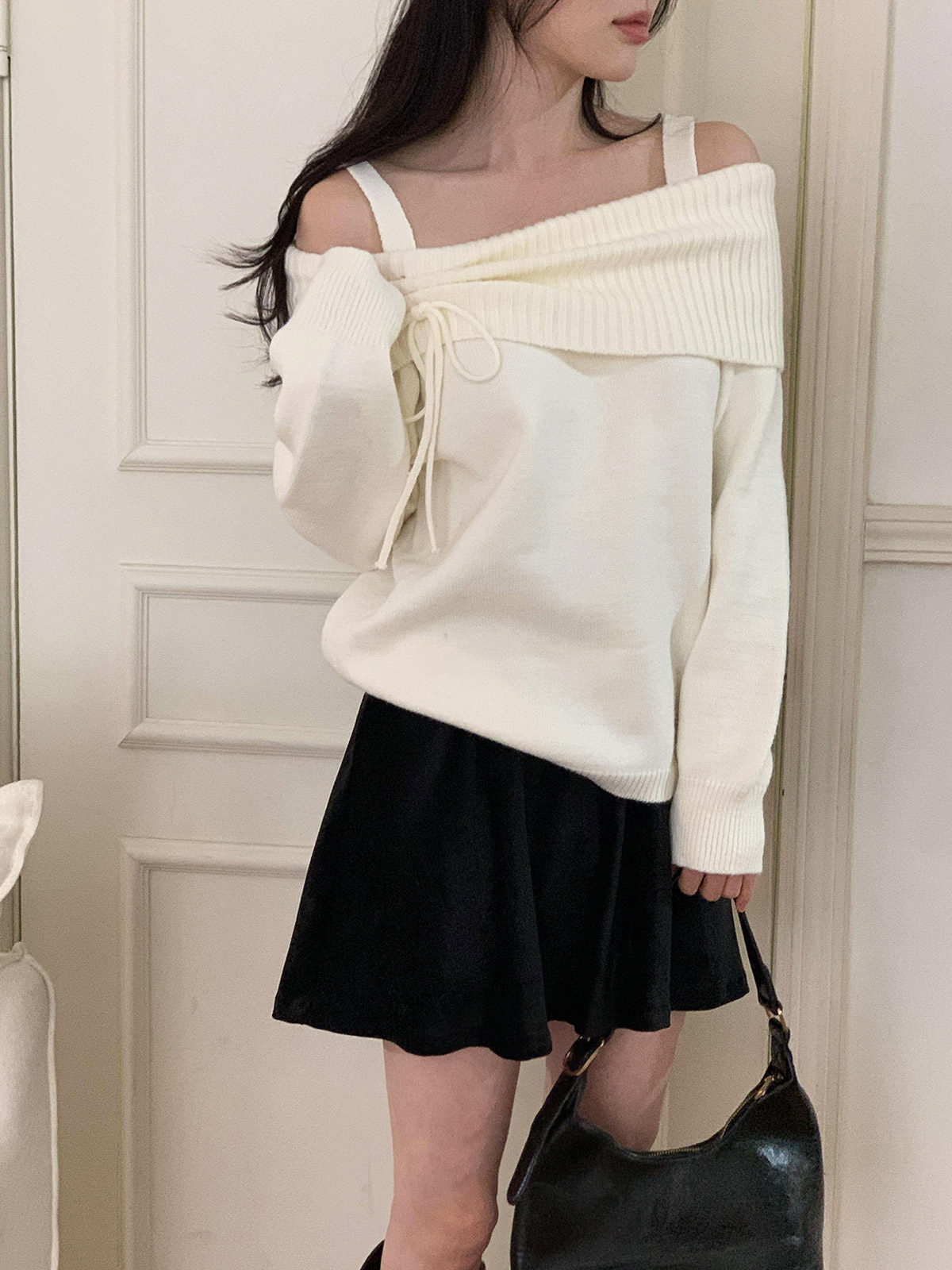 オフショルダールーズ長袖ニット | 詳細画像26