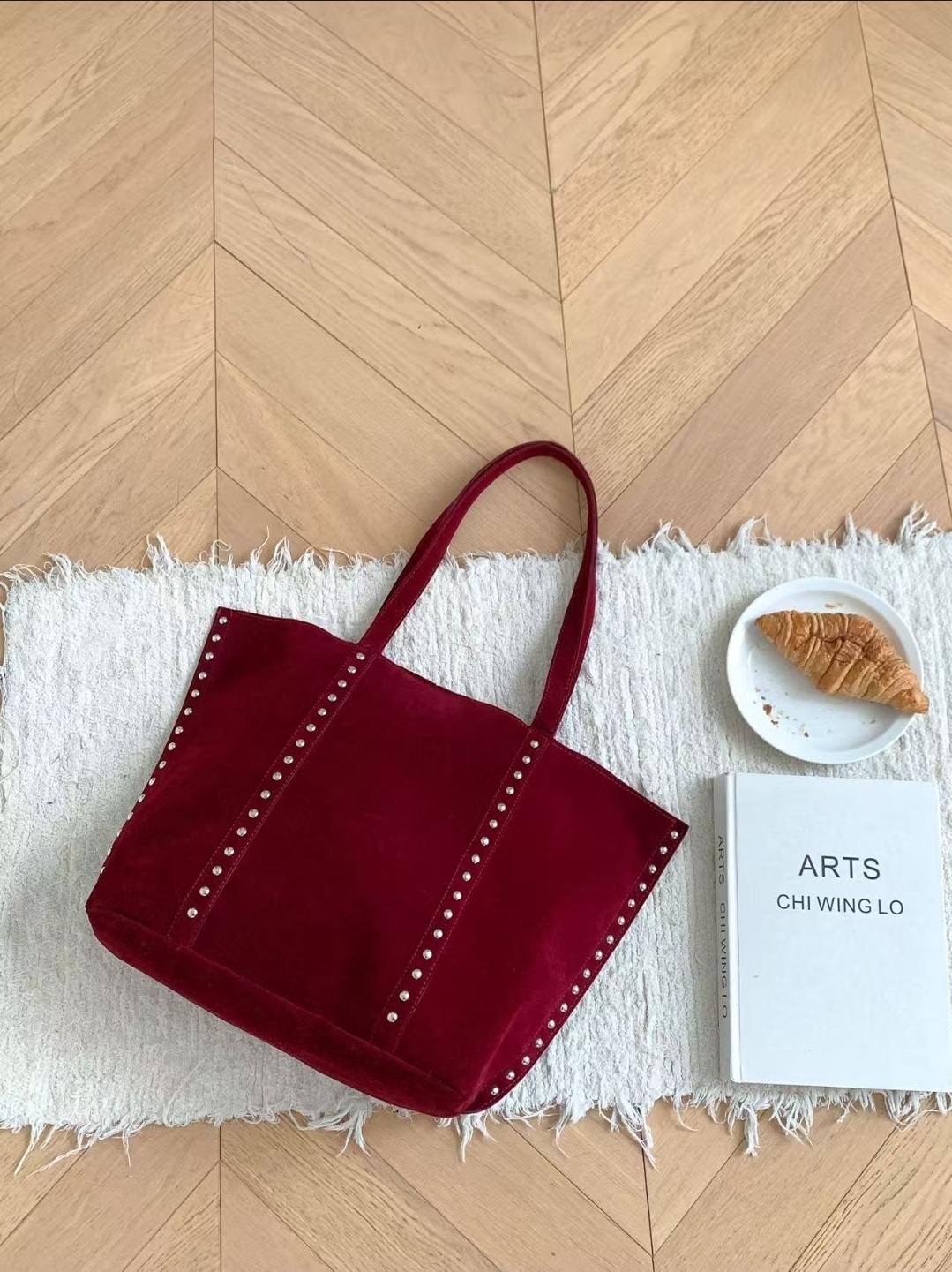 スエード調スタッズトートバッグ | 詳細画像5