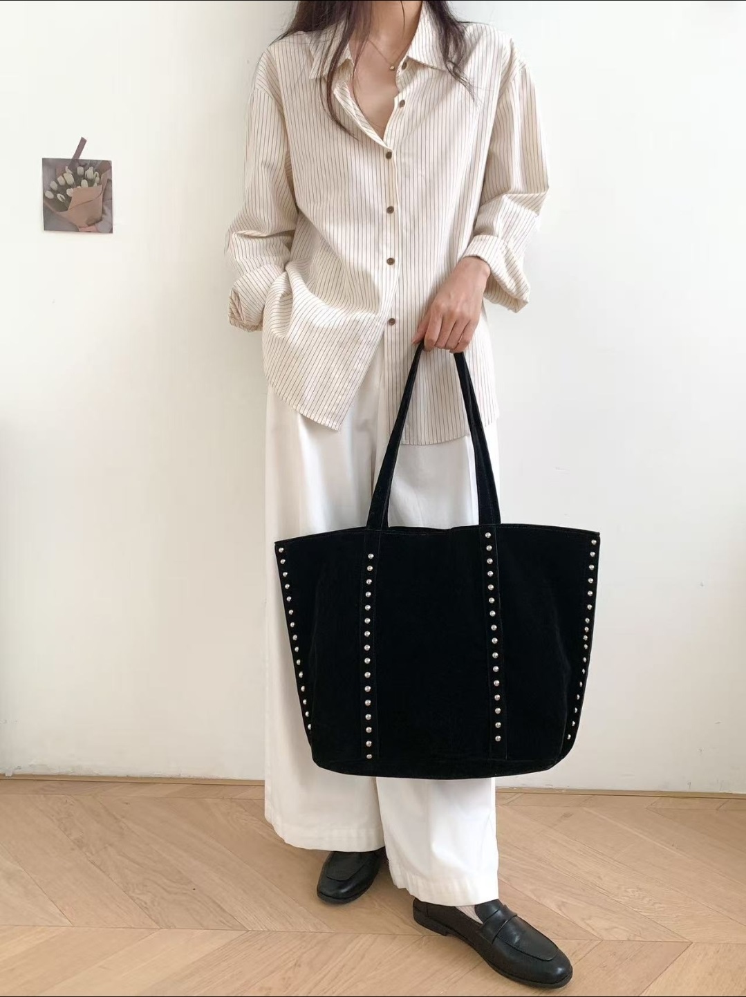 スエード調スタッズトートバッグ | 詳細画像8