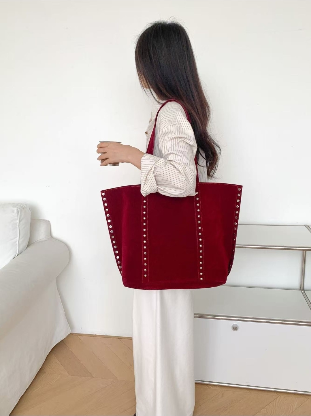 スエード調スタッズトートバッグ | 詳細画像11