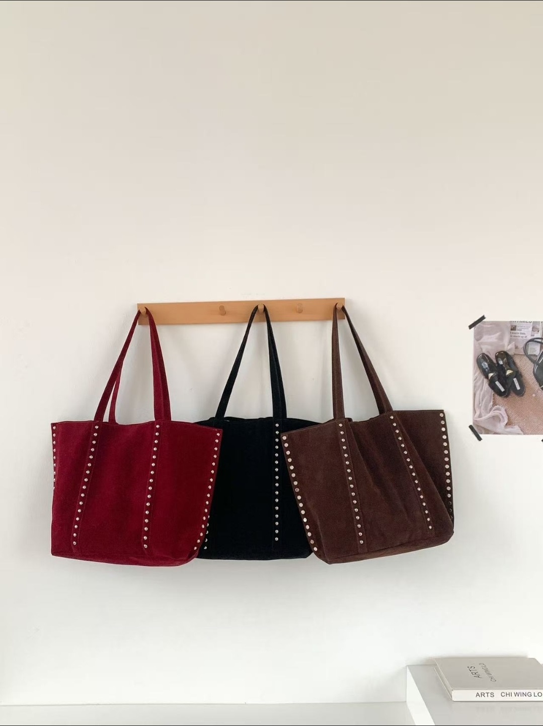 スエード調スタッズトートバッグ | 詳細画像2