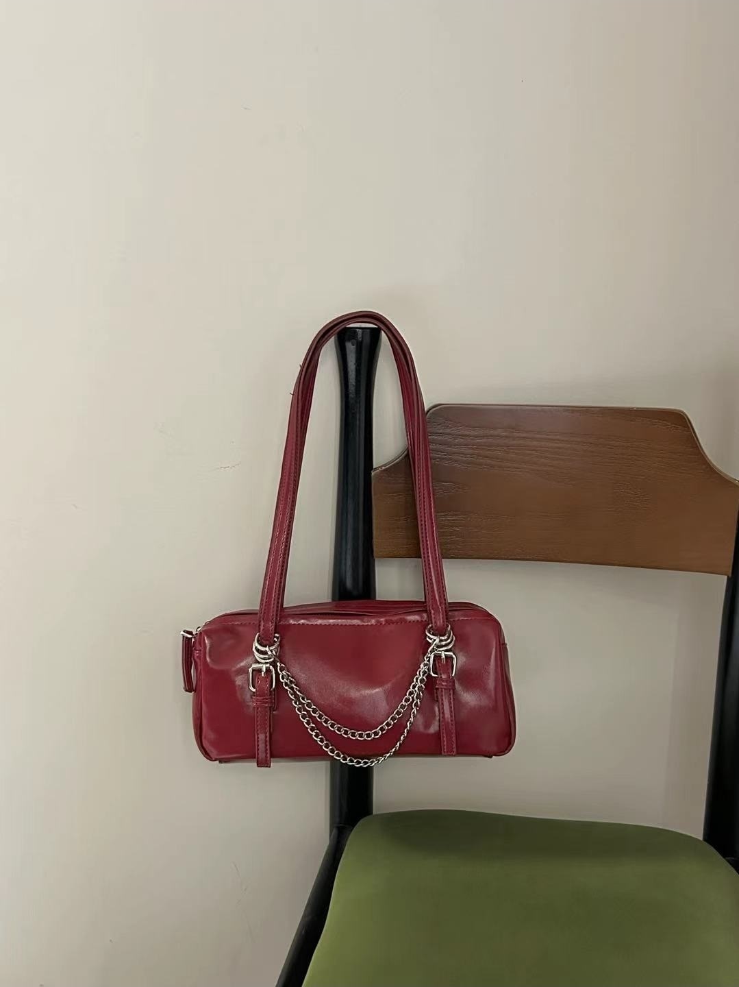 レザー調トートバッグチェーンセット | 詳細画像4