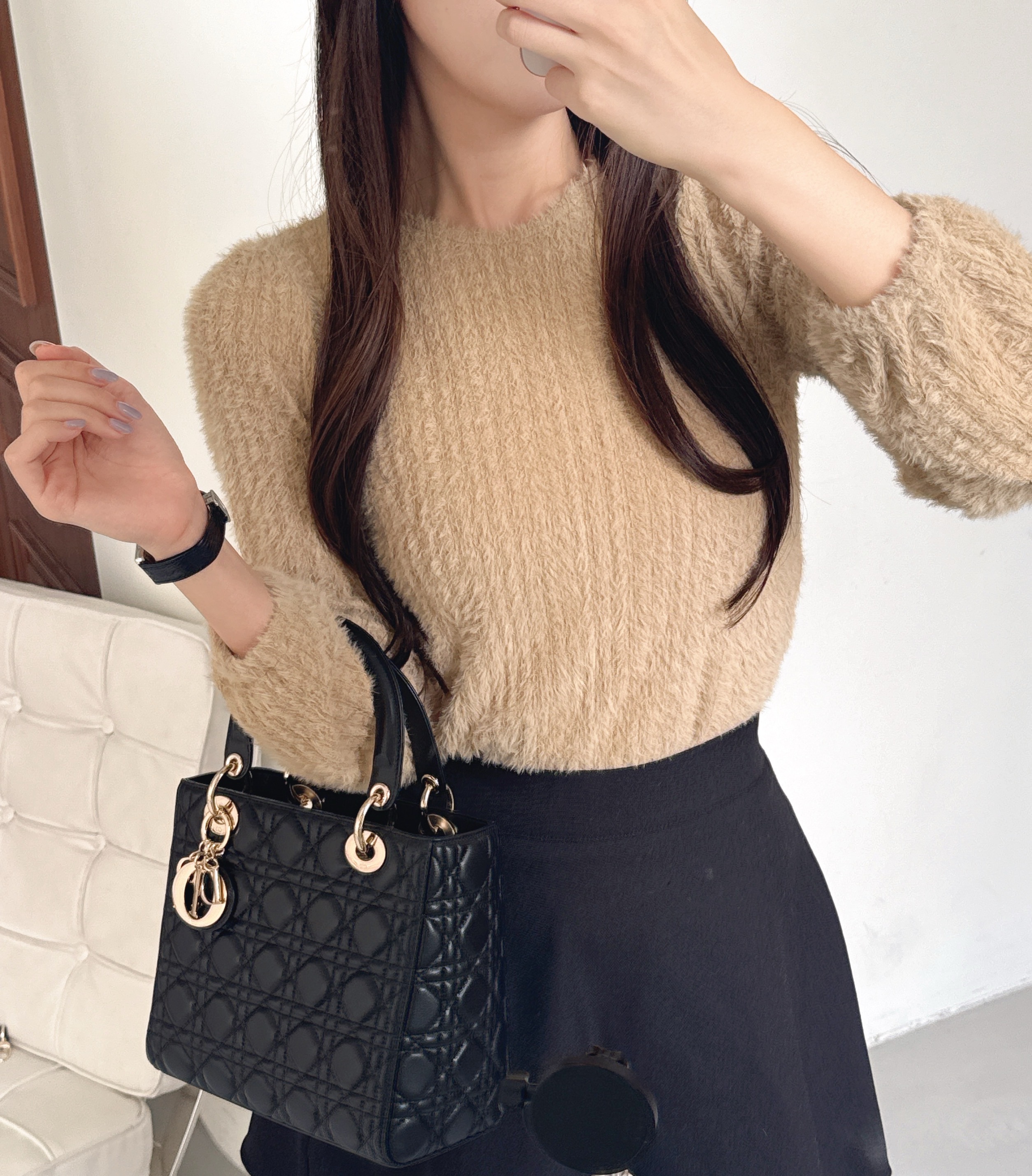 ソフトラウンドネックスリム長袖ニット | 詳細画像5