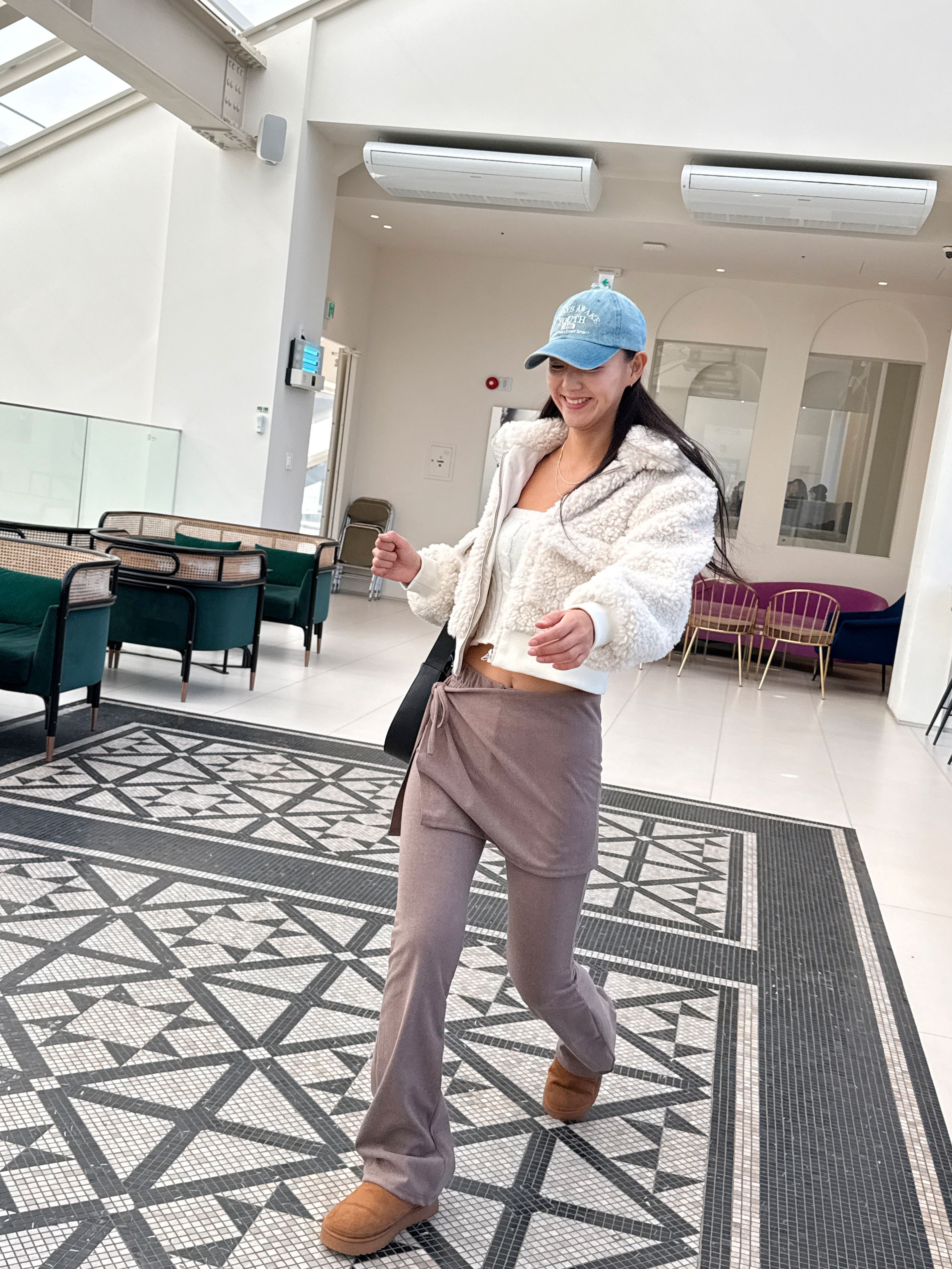 ストレッチラップウエストゴムスリムブーツカットセットアップスカートパンツ | 詳細画像5