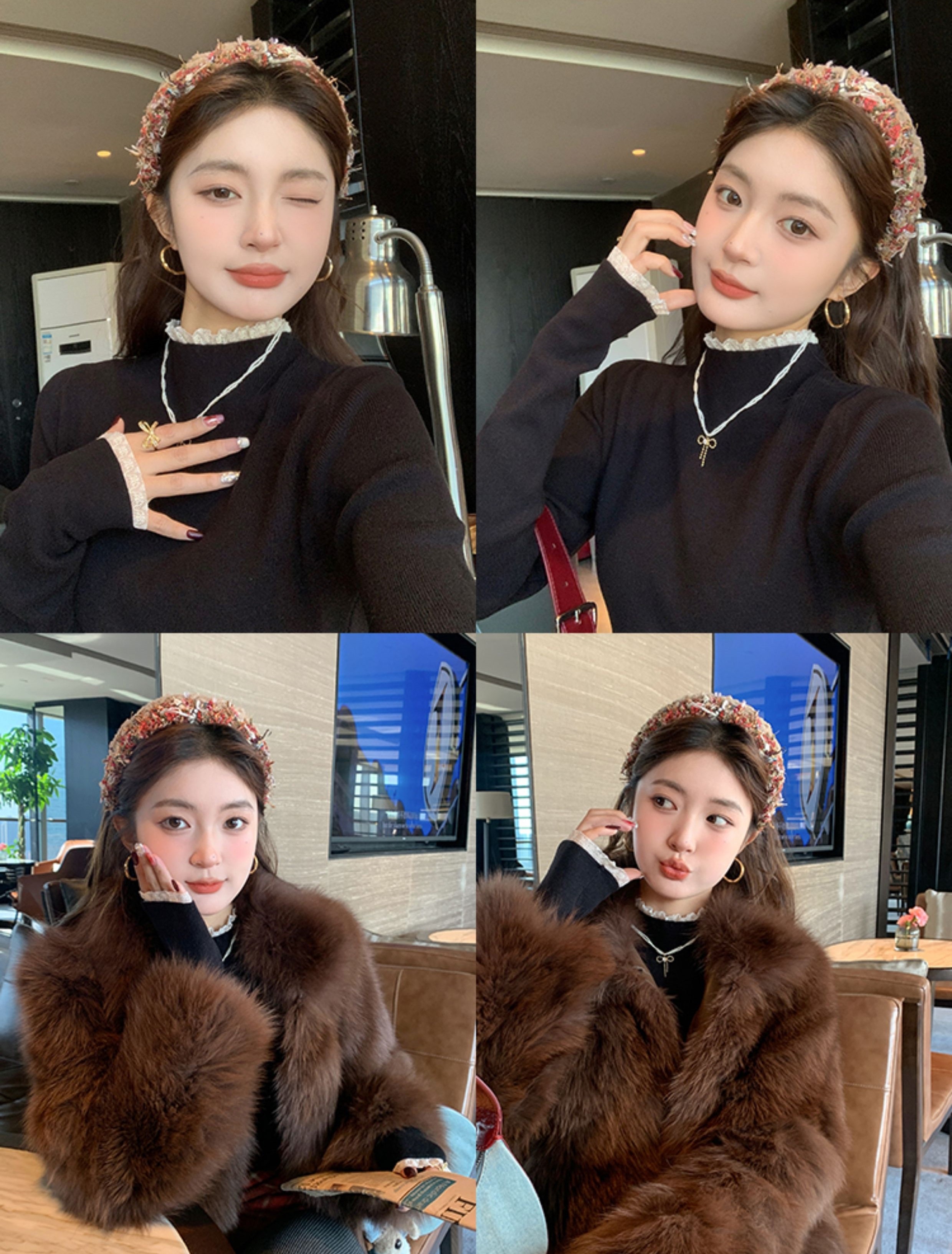 リブレースハーフネックスリムニット | 詳細画像11