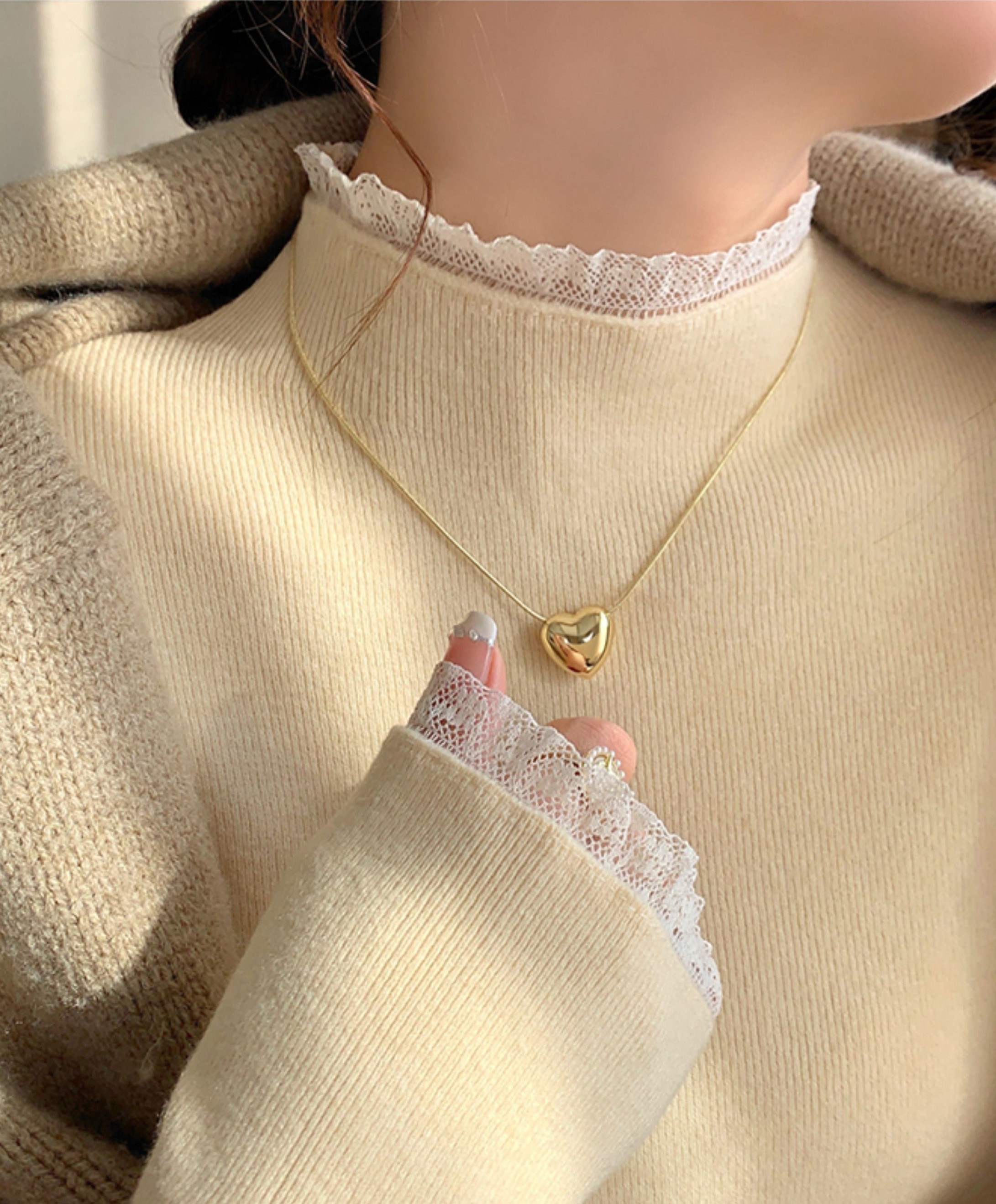 リブレースハーフネックスリムニット | 詳細画像16