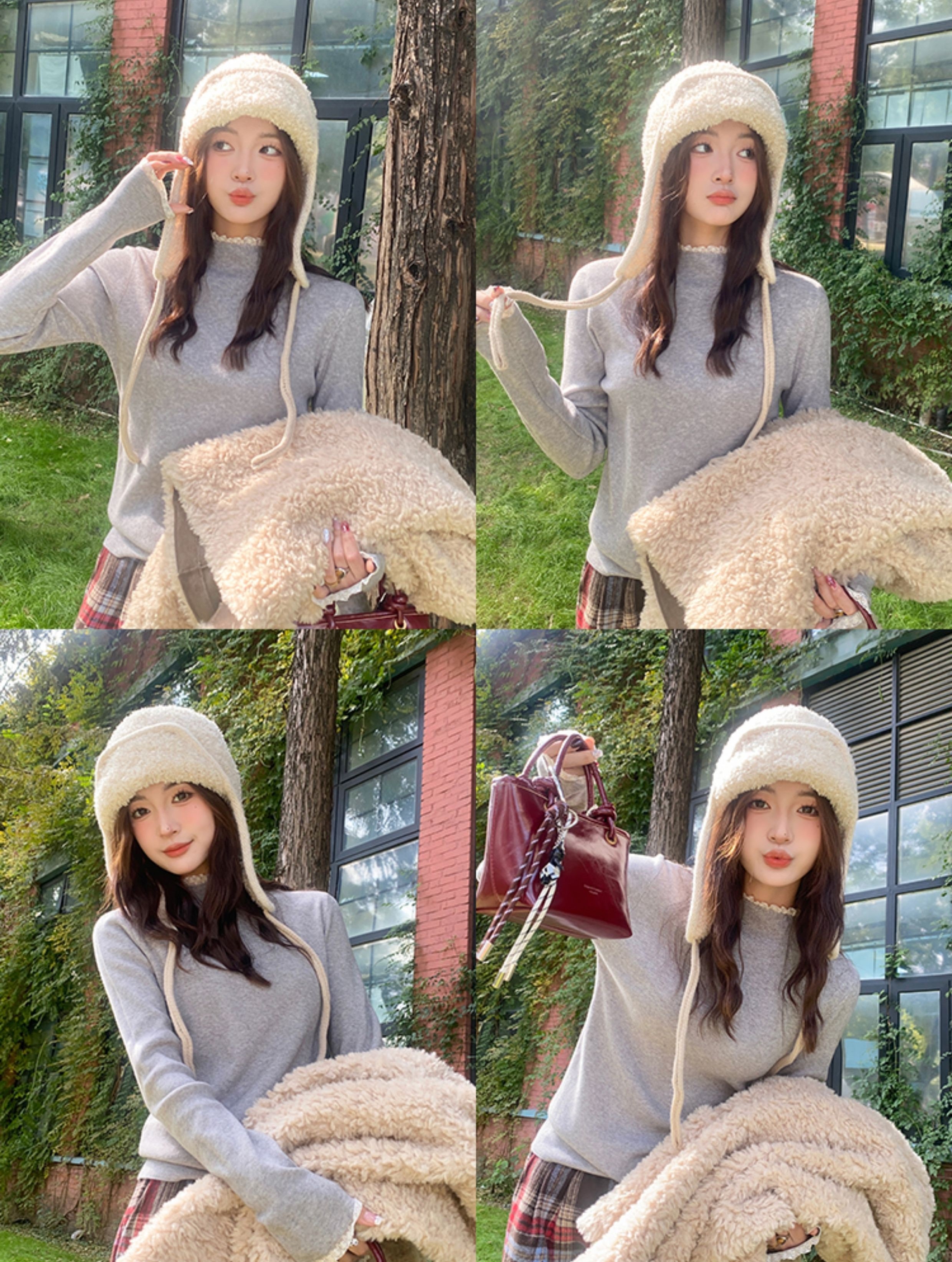 リブレースハーフネックスリムニット | 詳細画像20