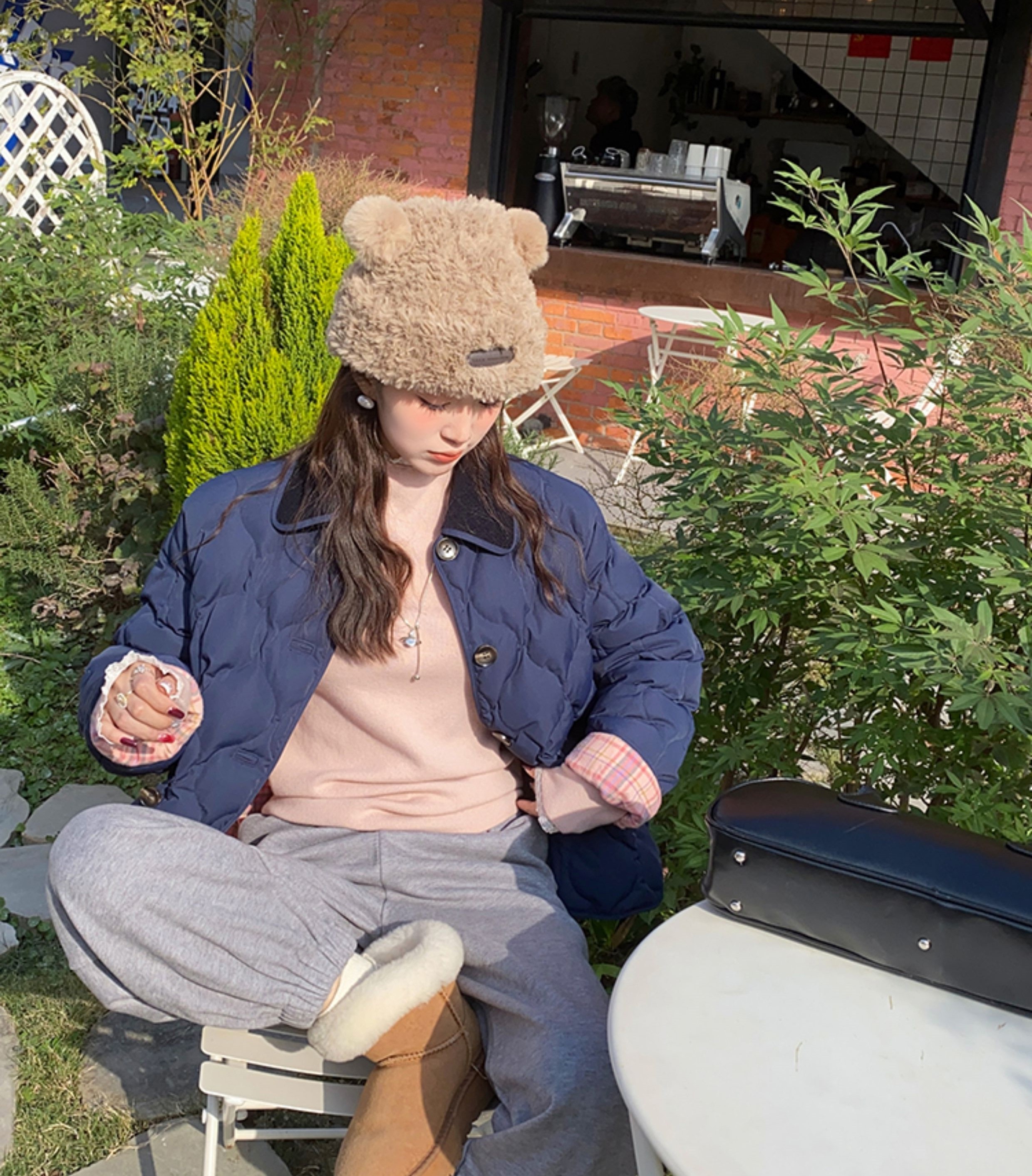 リブレースハーフネックスリムニット | 詳細画像28