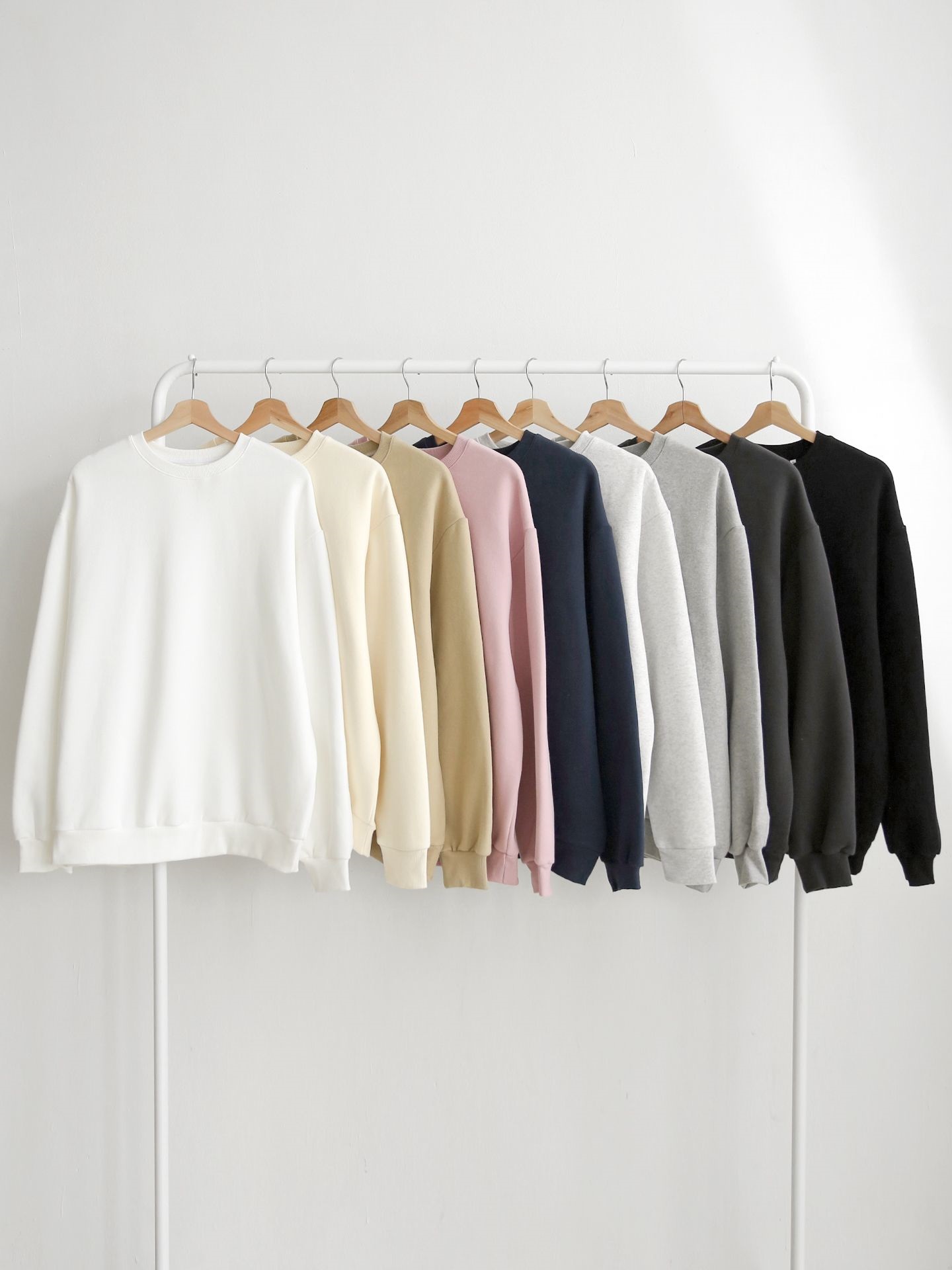 裏起毛ラウンドネックベーシックオーバーサイズ無地スウェット | 詳細画像6