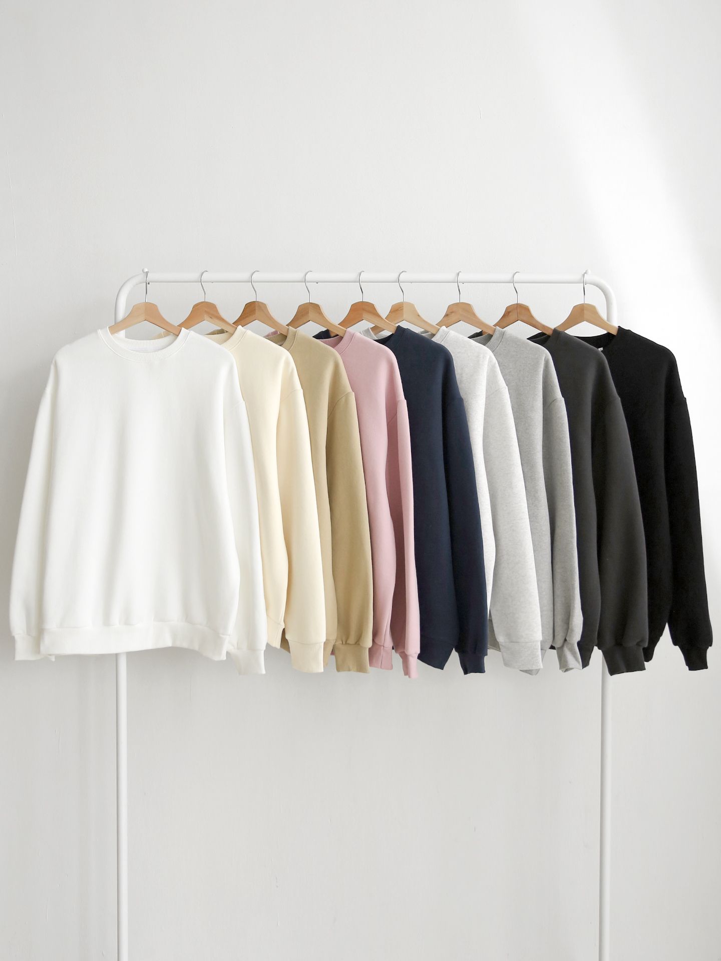 裏起毛ラウンドネックベーシックオーバーサイズ無地スウェット | 詳細画像24