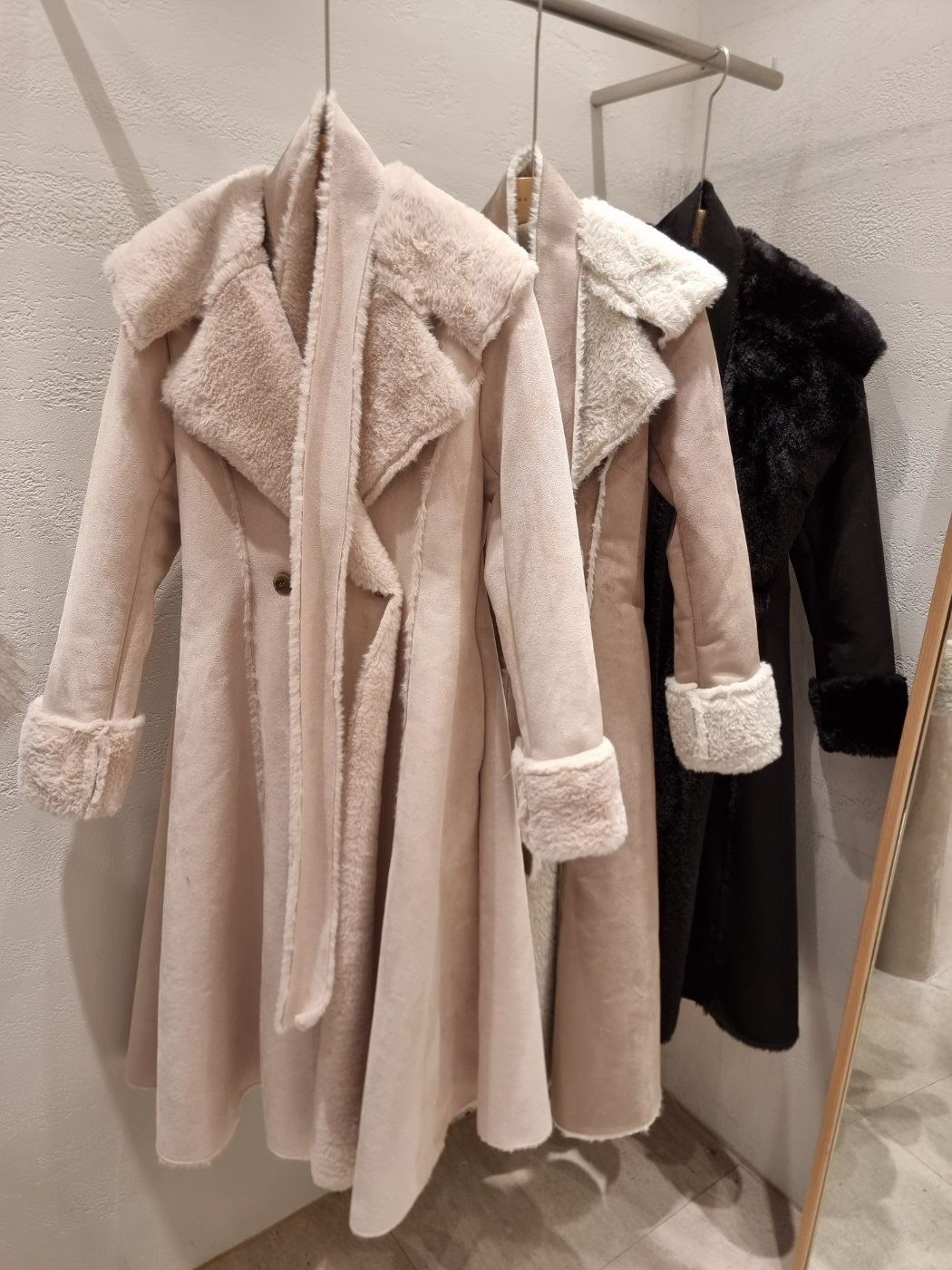 ムートンカラーAラインコートストラップ付 | 詳細画像19